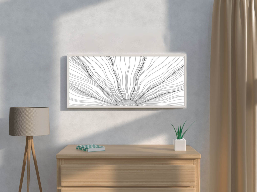 Mushroom Black and White Abstract Wall Art - beink online art store