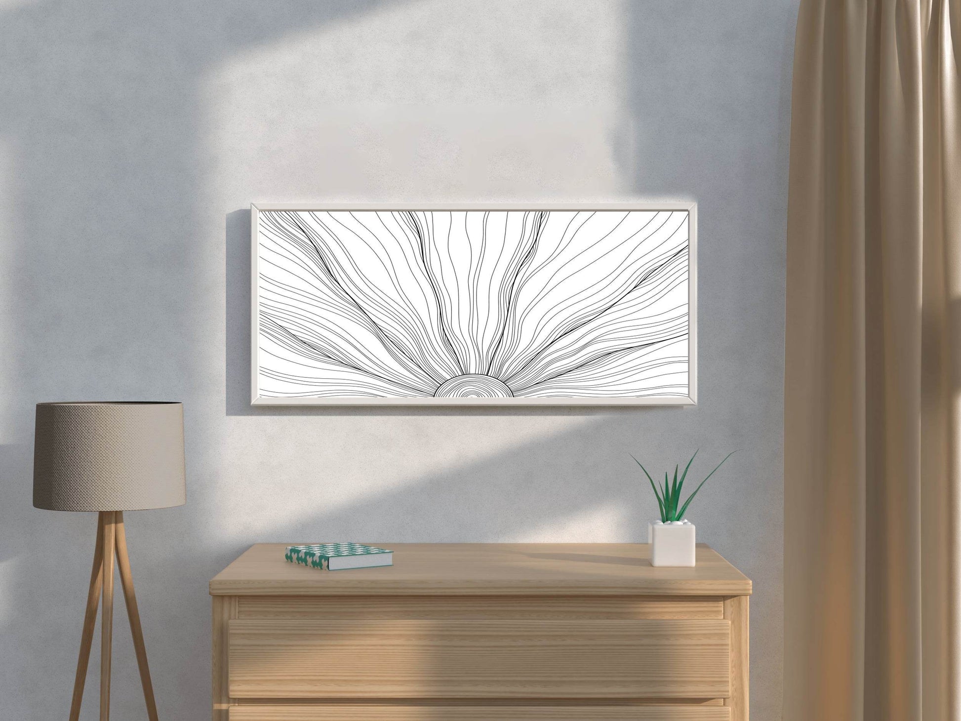Mushroom Black and White Abstract Wall Art - beink online art store