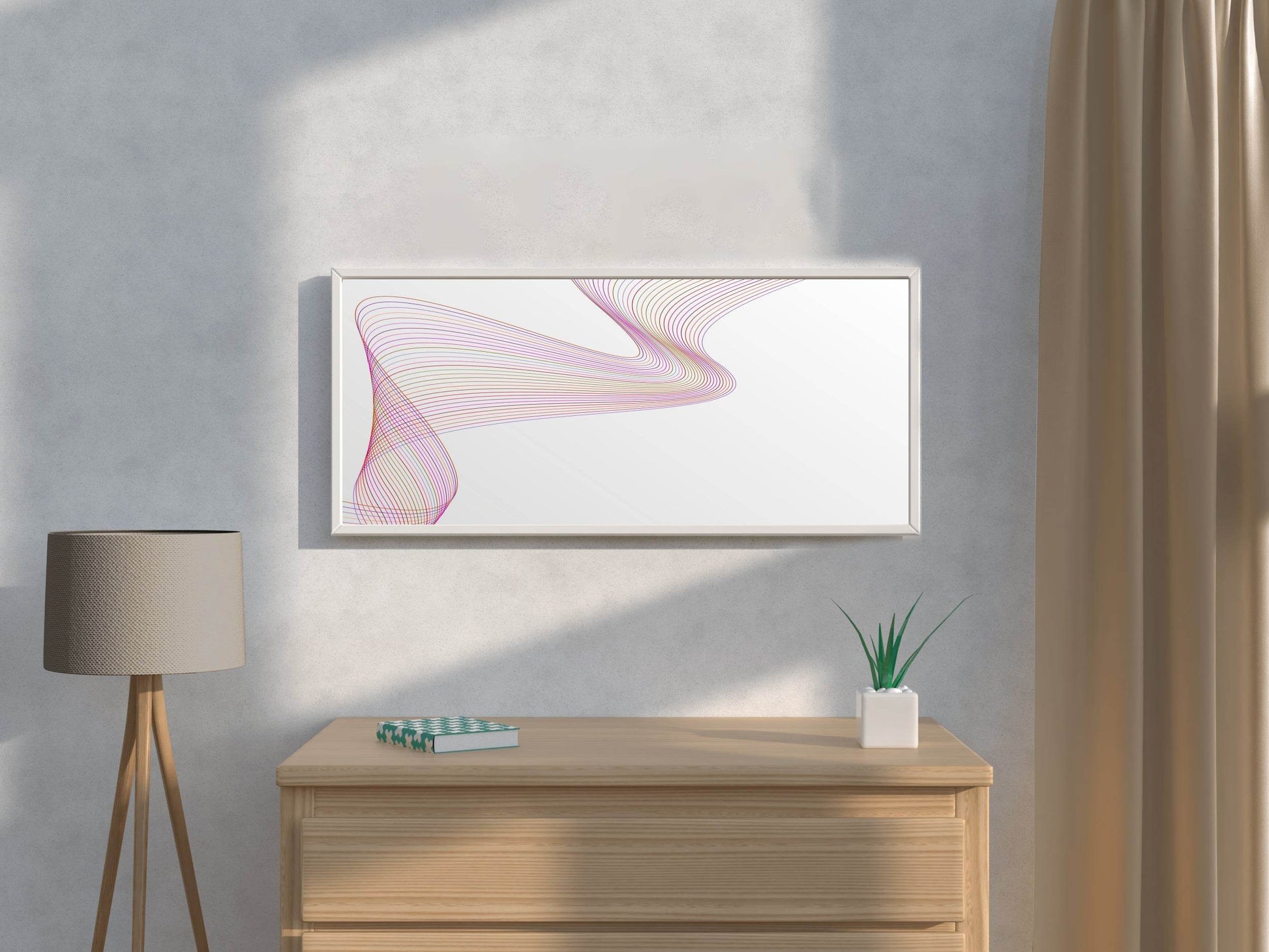 Technology Line Wave Abstract Wall Art - beink online art store