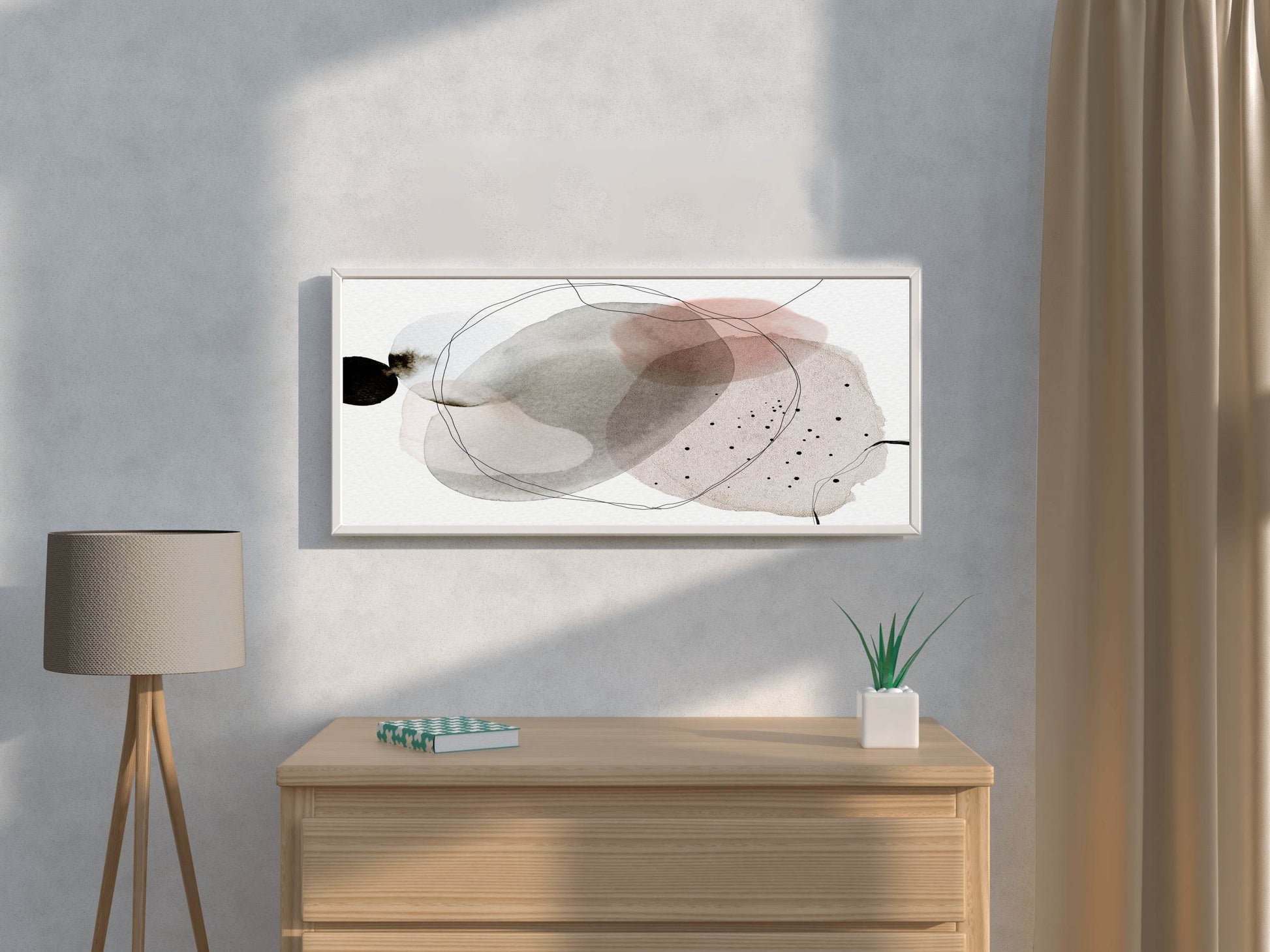 Handdrawn Watercolor Shapes Abstract Wall Art - beink online art store