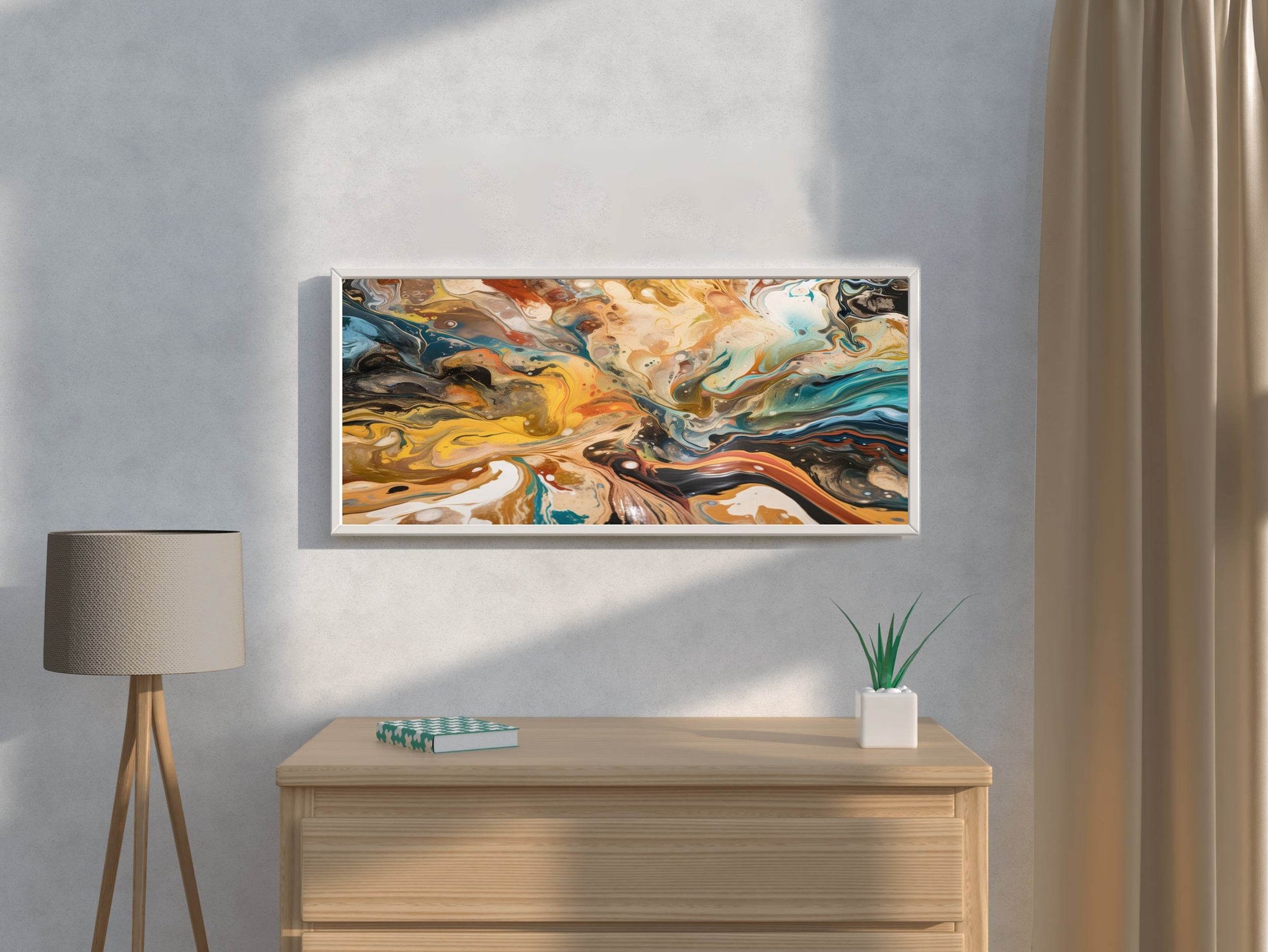 Liquid Paint Brush Strokes Abstract Wall Art - beink online art store