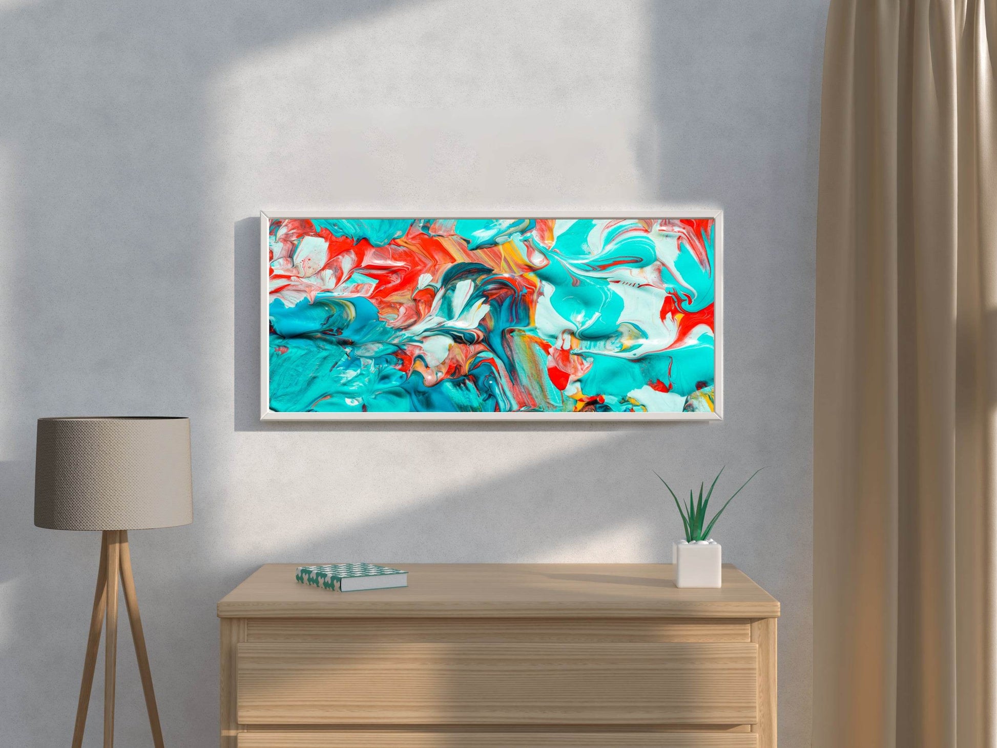 3D Effect Wavy Oil Paint Abstract Wall Art - beink online art store