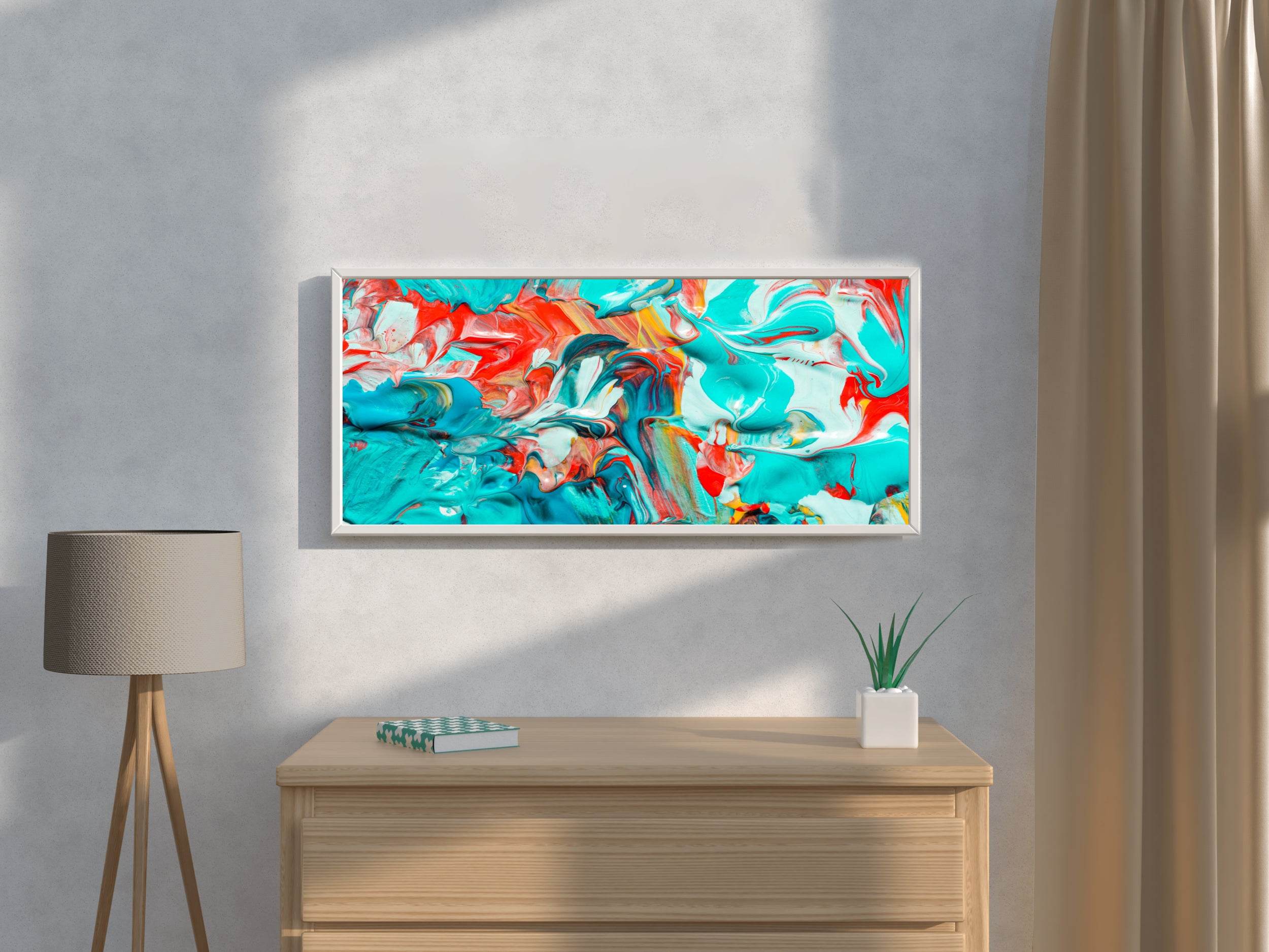 3D Effect Wavy Oil Paint Abstract Wall Art - beink online art store
