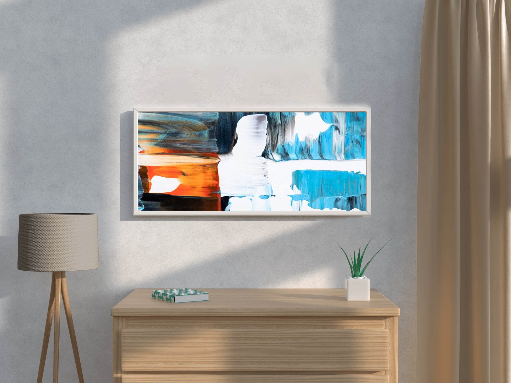 Mixed Acrylic Paint Abstract Wall Art - beink online art store