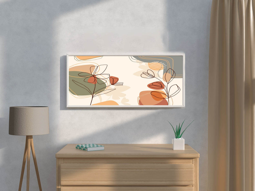 Handdrawn Flowers Abstract Wall Art - beink online art store