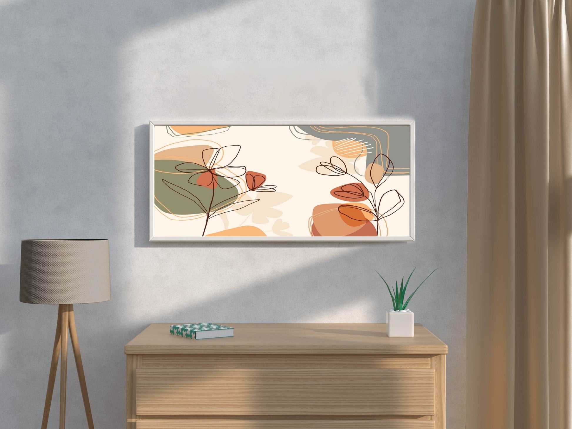 Handdrawn Flowers Abstract Wall Art - beink online art store