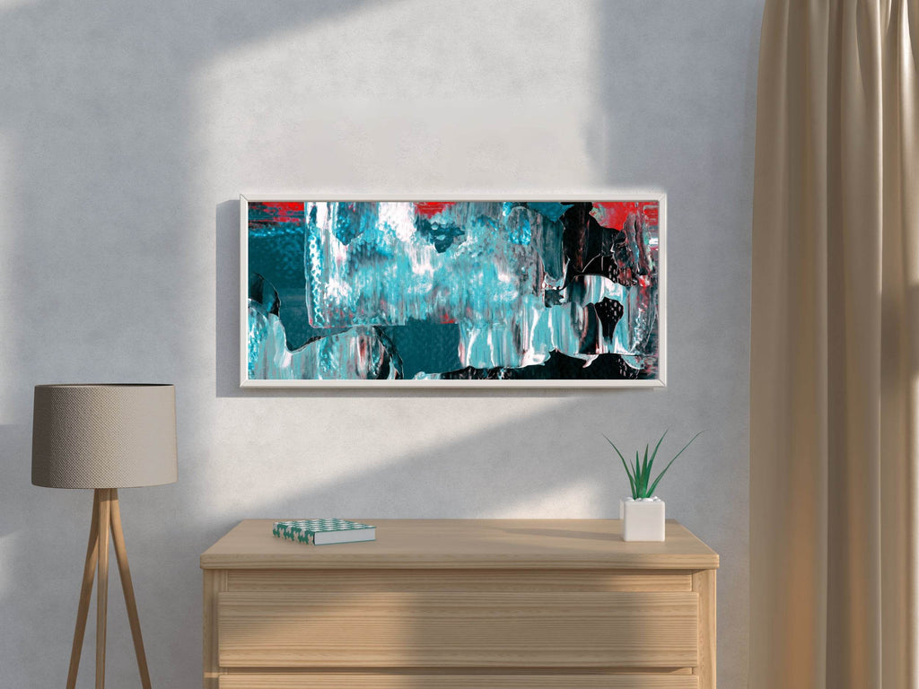 Falling Oil Paint Brush Strokes Abstract Wall Art - beink online art store
