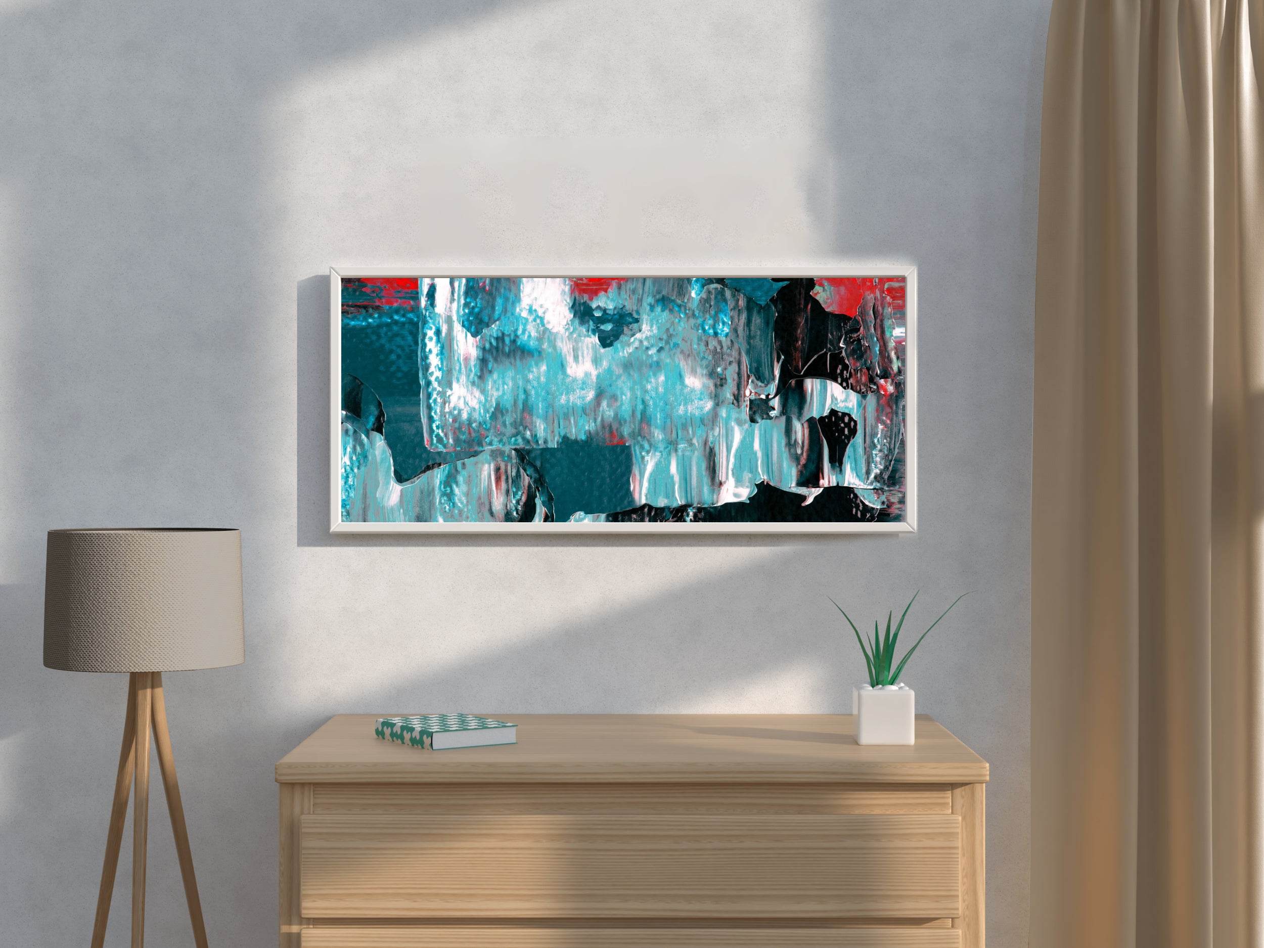 Falling Oil Paint Brush Strokes Abstract Wall Art - beink online art store
