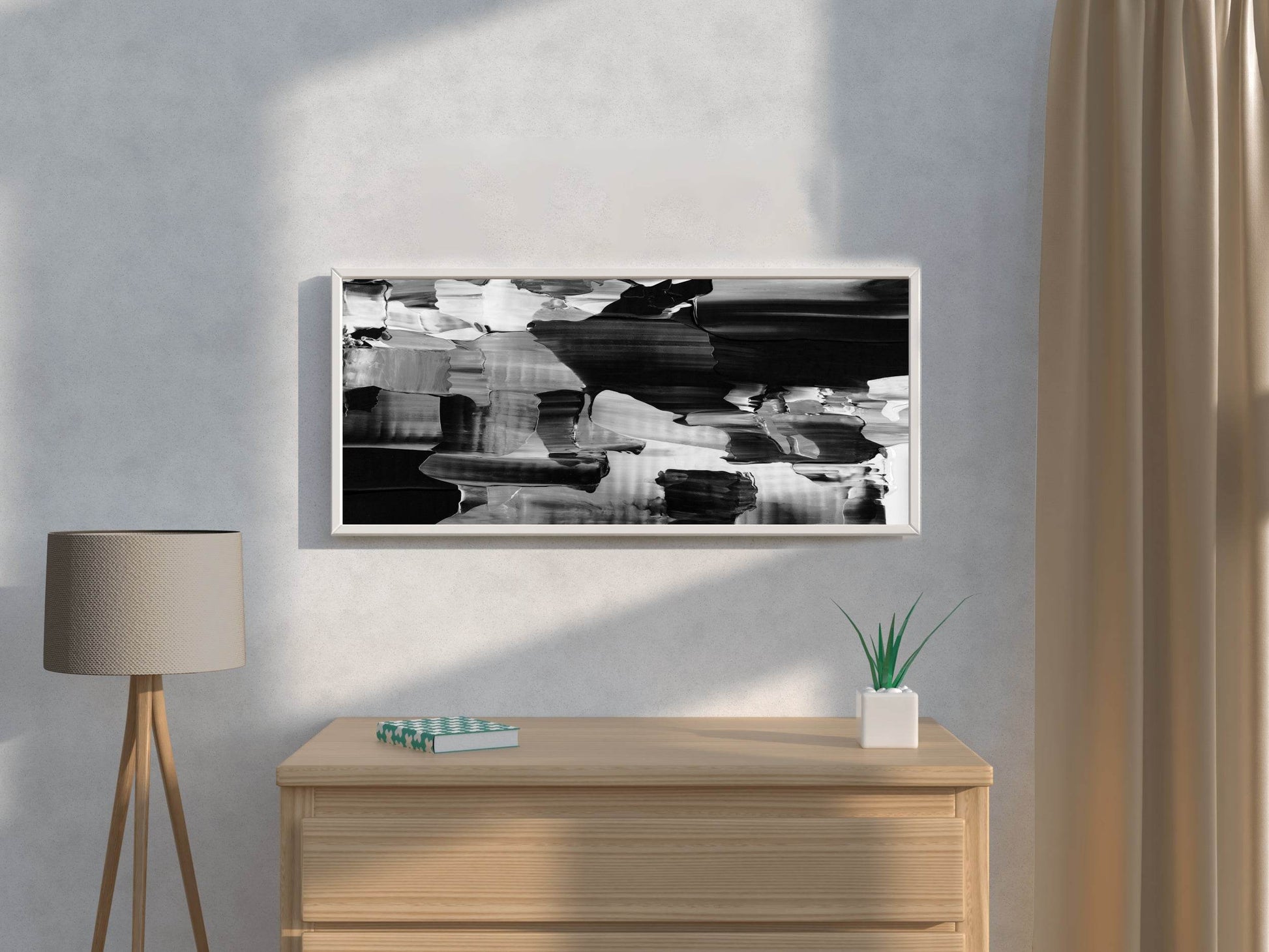 Grunge Black and White Background Abstract Wall Art - beink online art store