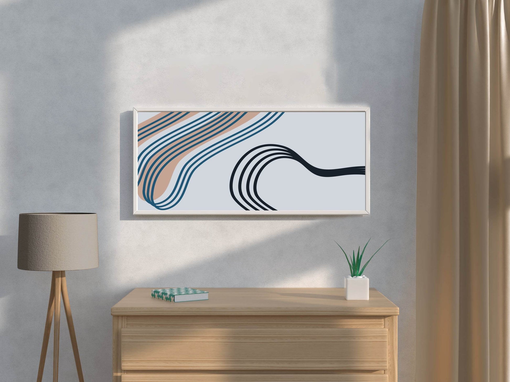 Handdrawn Irregular Lines Abstract Wall Art - beink online art store