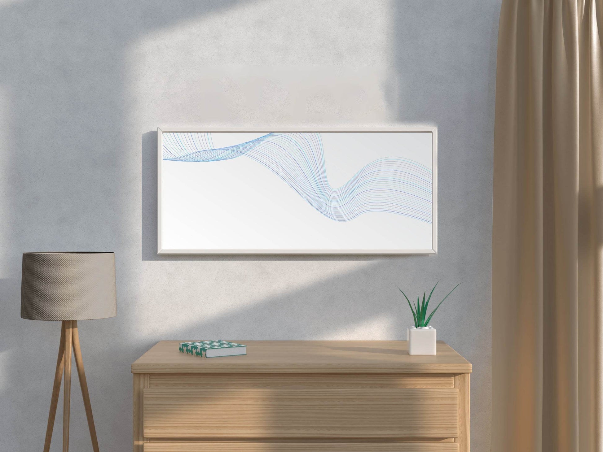 Technology Waves Abstract Wall Art - beink online art store