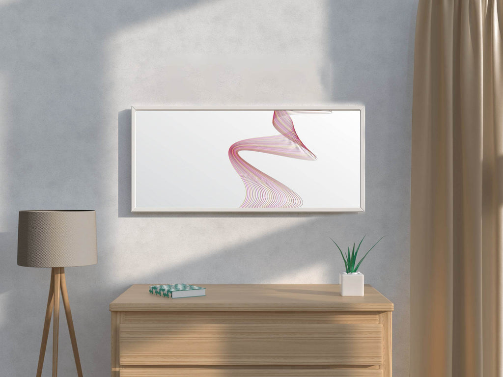 Light Background Technology Waves Lines Abstract Wall Art - beink online art store