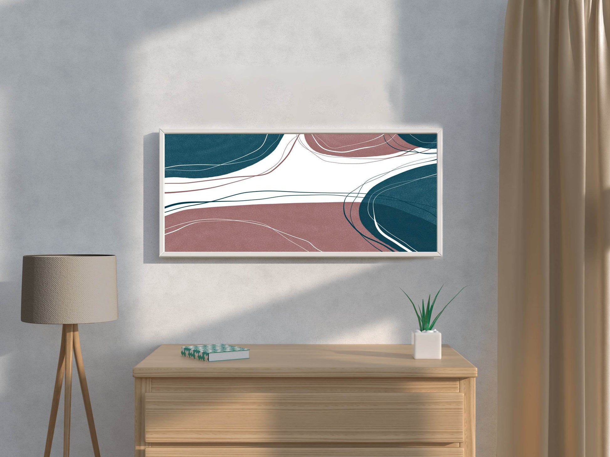 Colorful Wavy Background Abstract Wall Art - beink online art store
