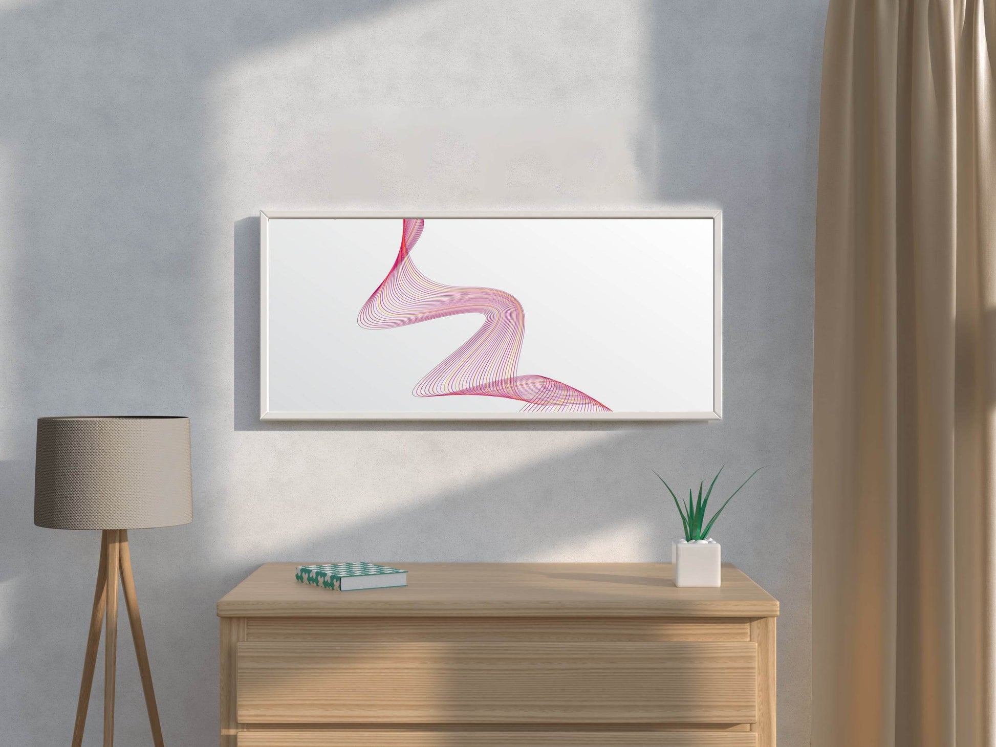 Technology Line Wave Abstract Wall Art - beink online art store