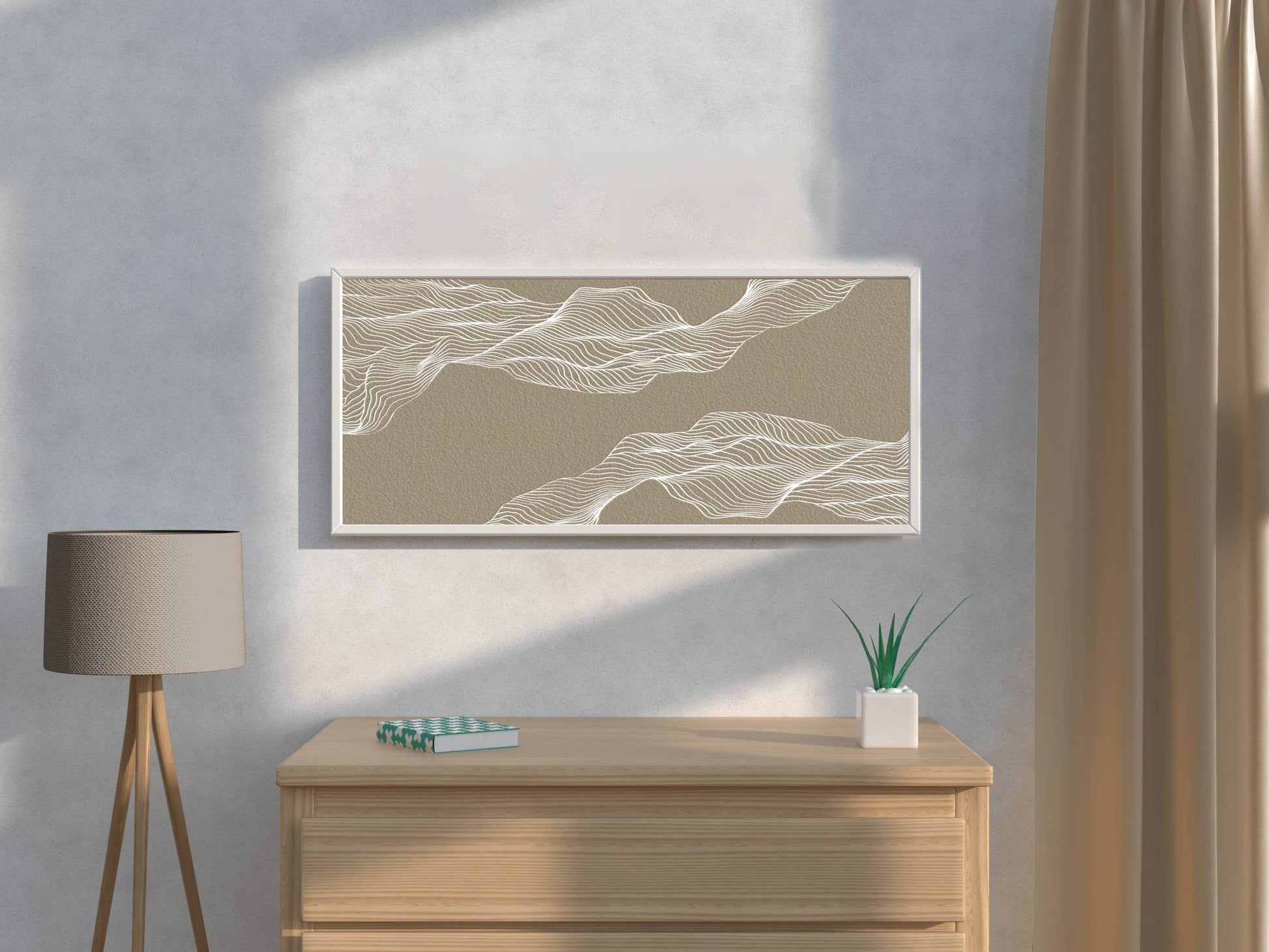 Wavy Vector Drawing Abstract Wall Art - beink online art store