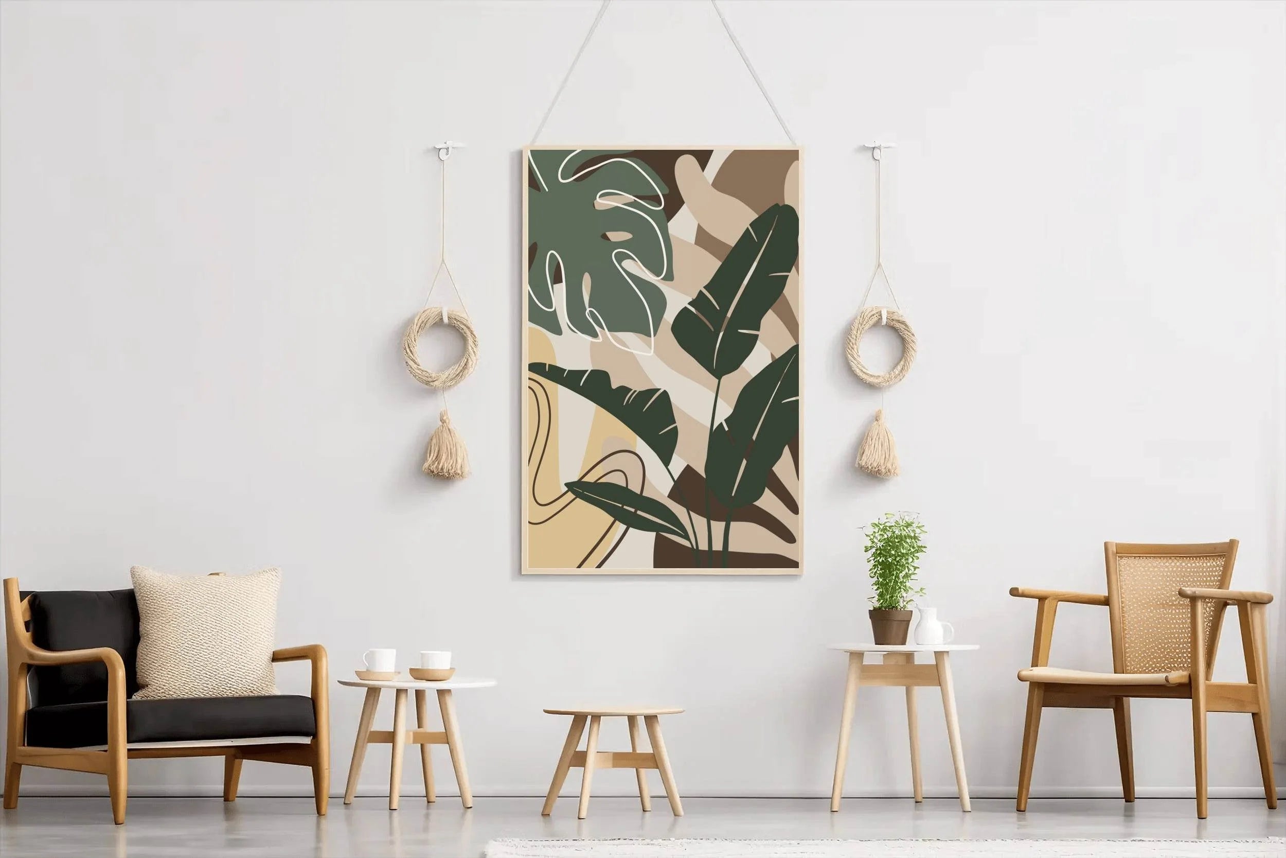 Green Abstract Foliage ArtWork - beink online art store