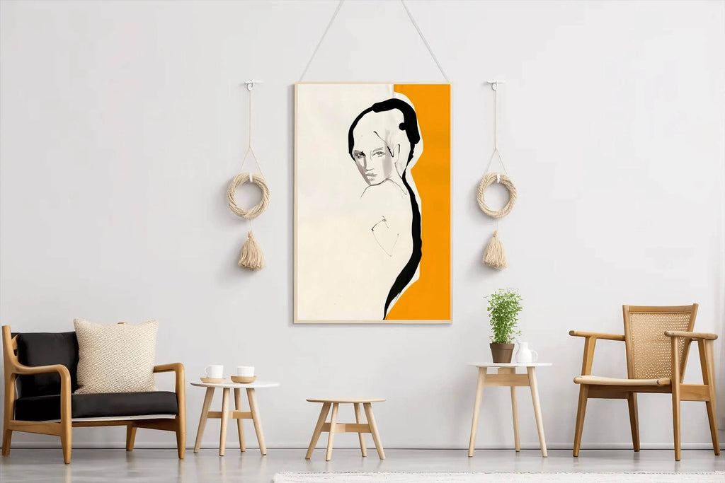 Minimalist Portrait of a Women Wall Art - beink online art store