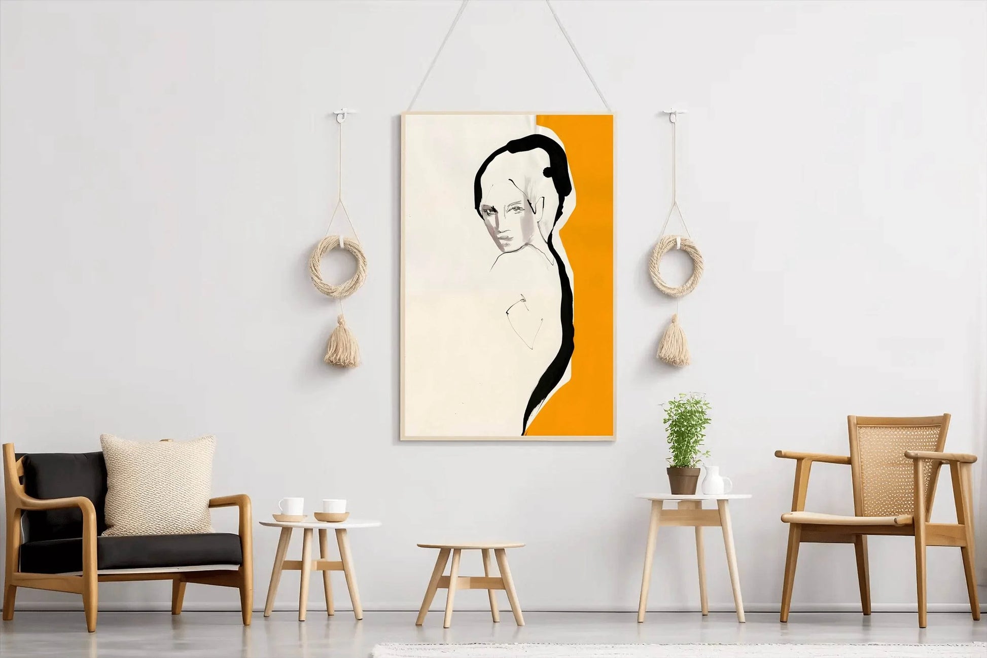 Minimalist Portrait of a Women Wall Art - beink online art store