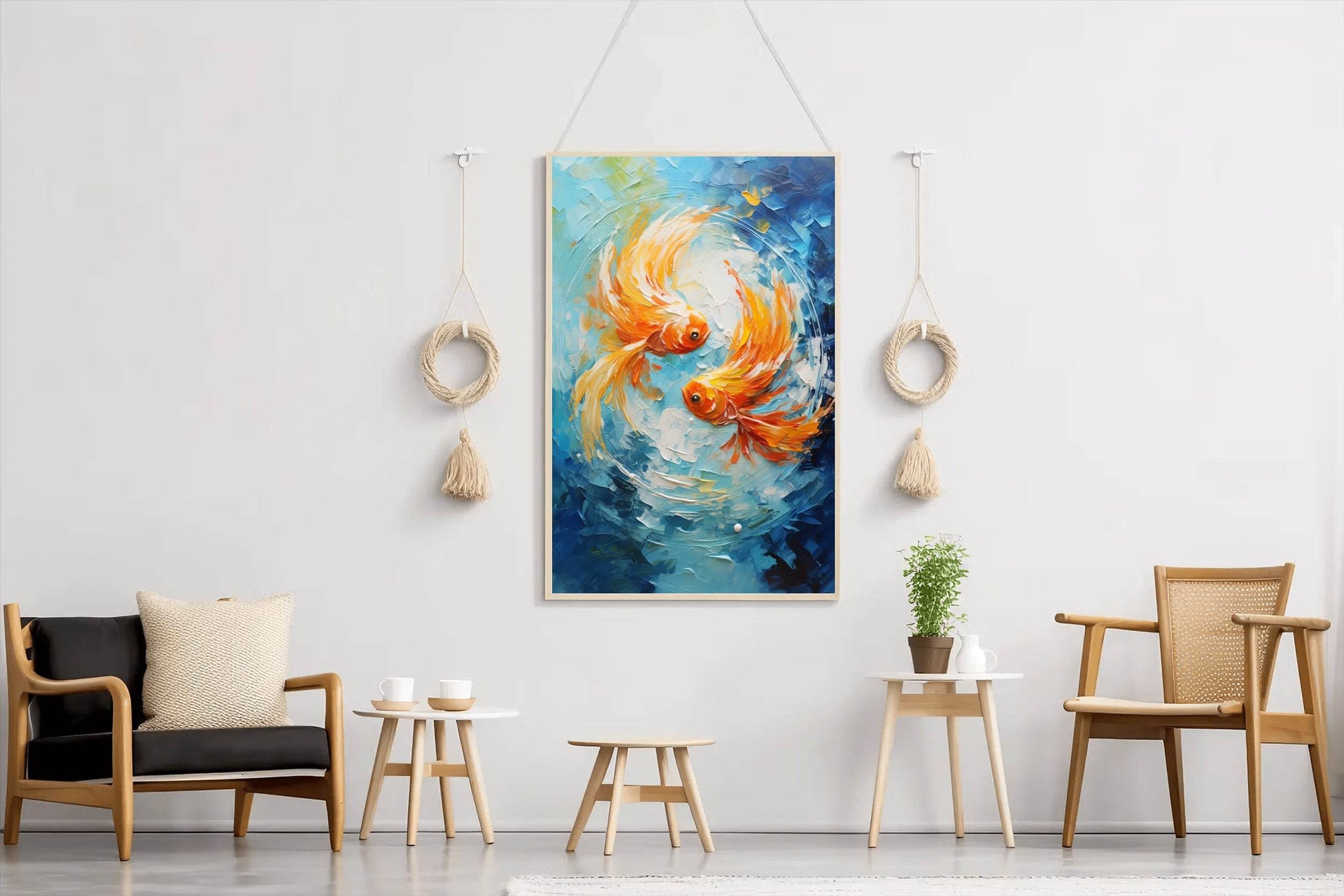 Goldfish Swimming Painting - beink online art store