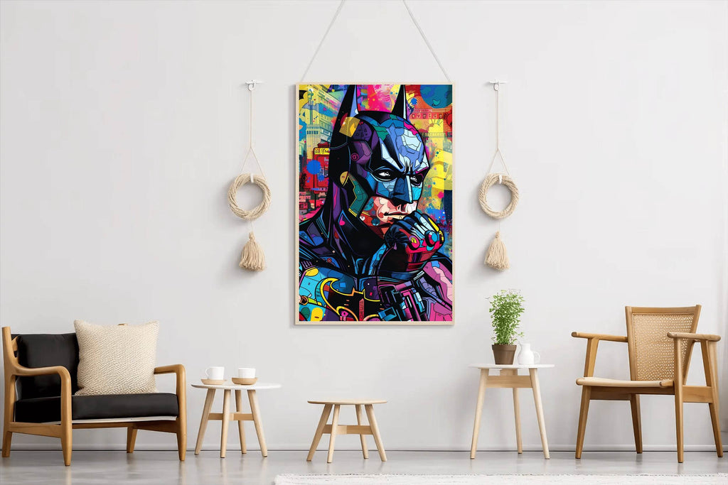 Cartoon Illustration Painting of Batman - beink online art store