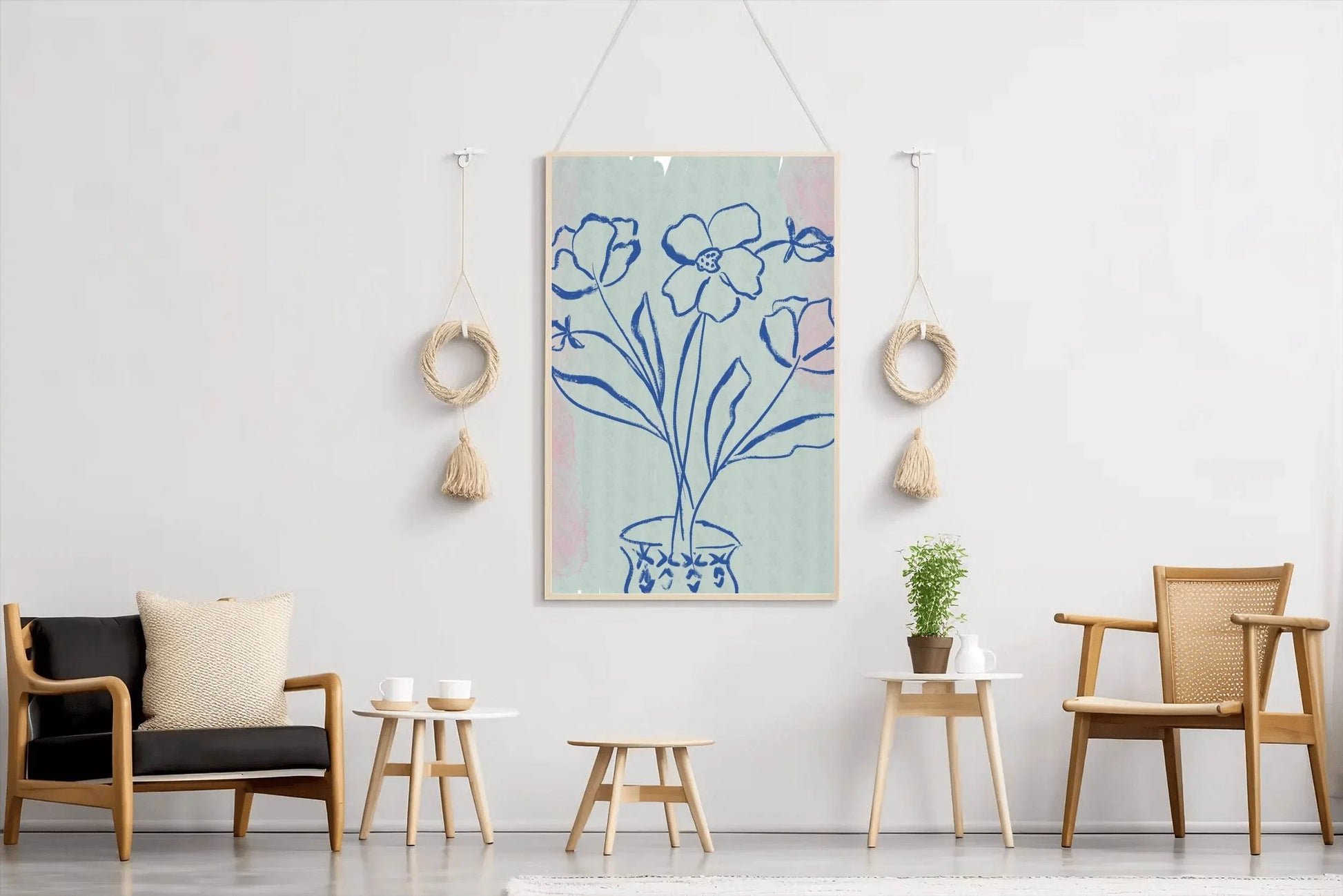 Blue Orchid Flowers in A Vase Wall Art - beink online art store