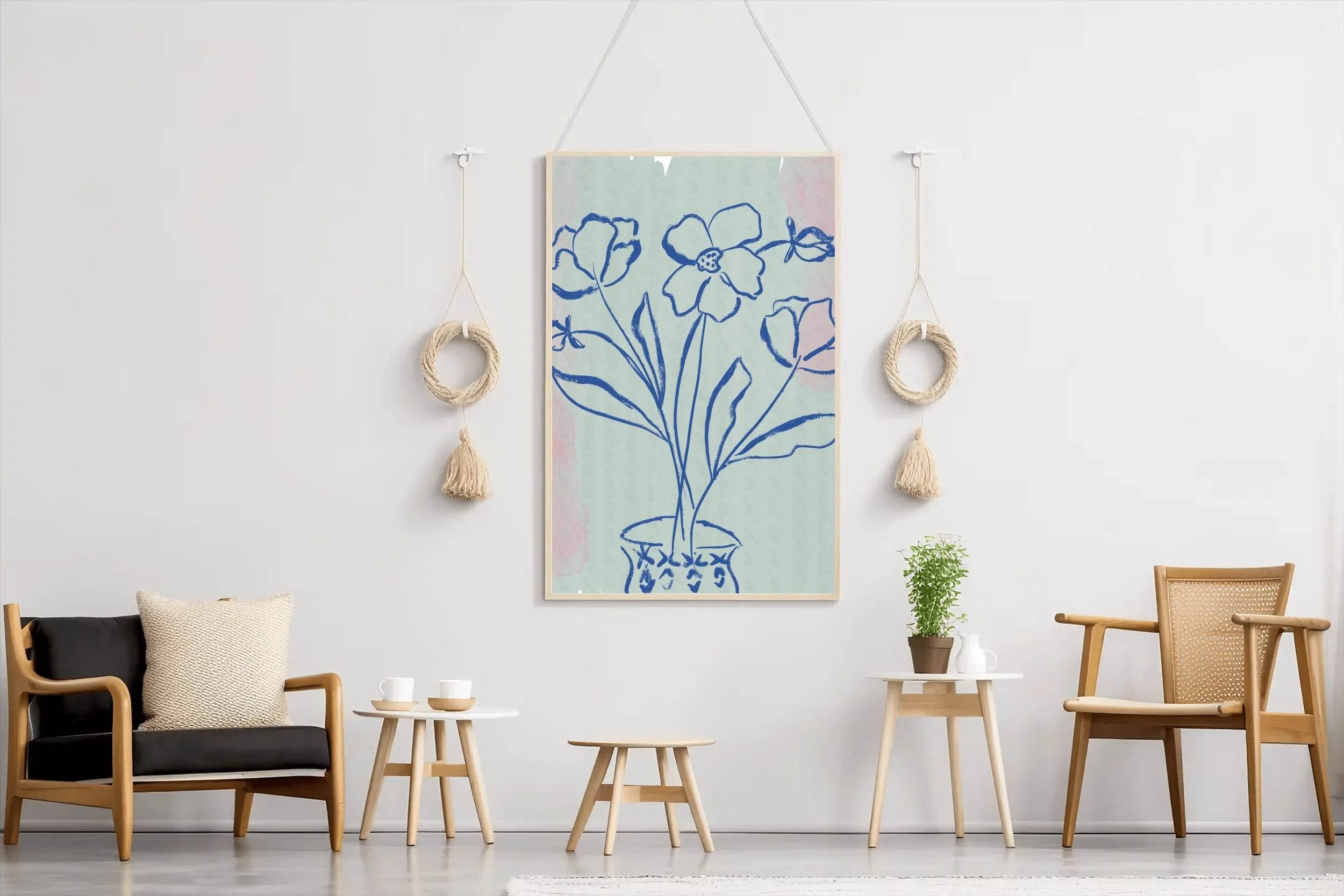 Blue Orchid Flowers in A Vase Wall Art - beink online art store