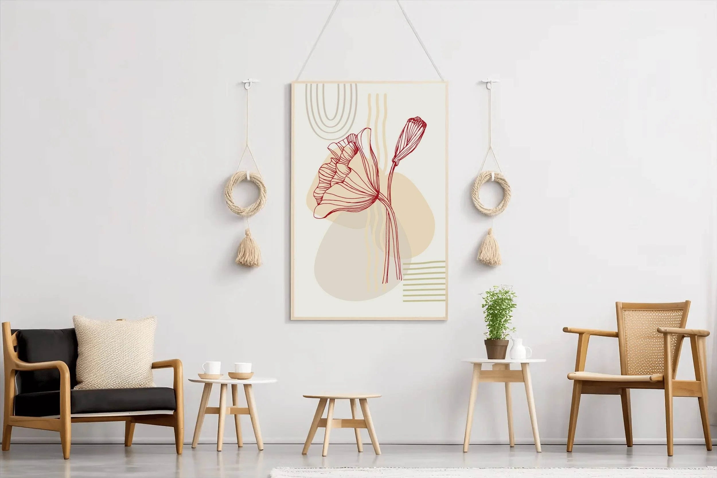 Red Rose Painting Wall Art - beink online art store