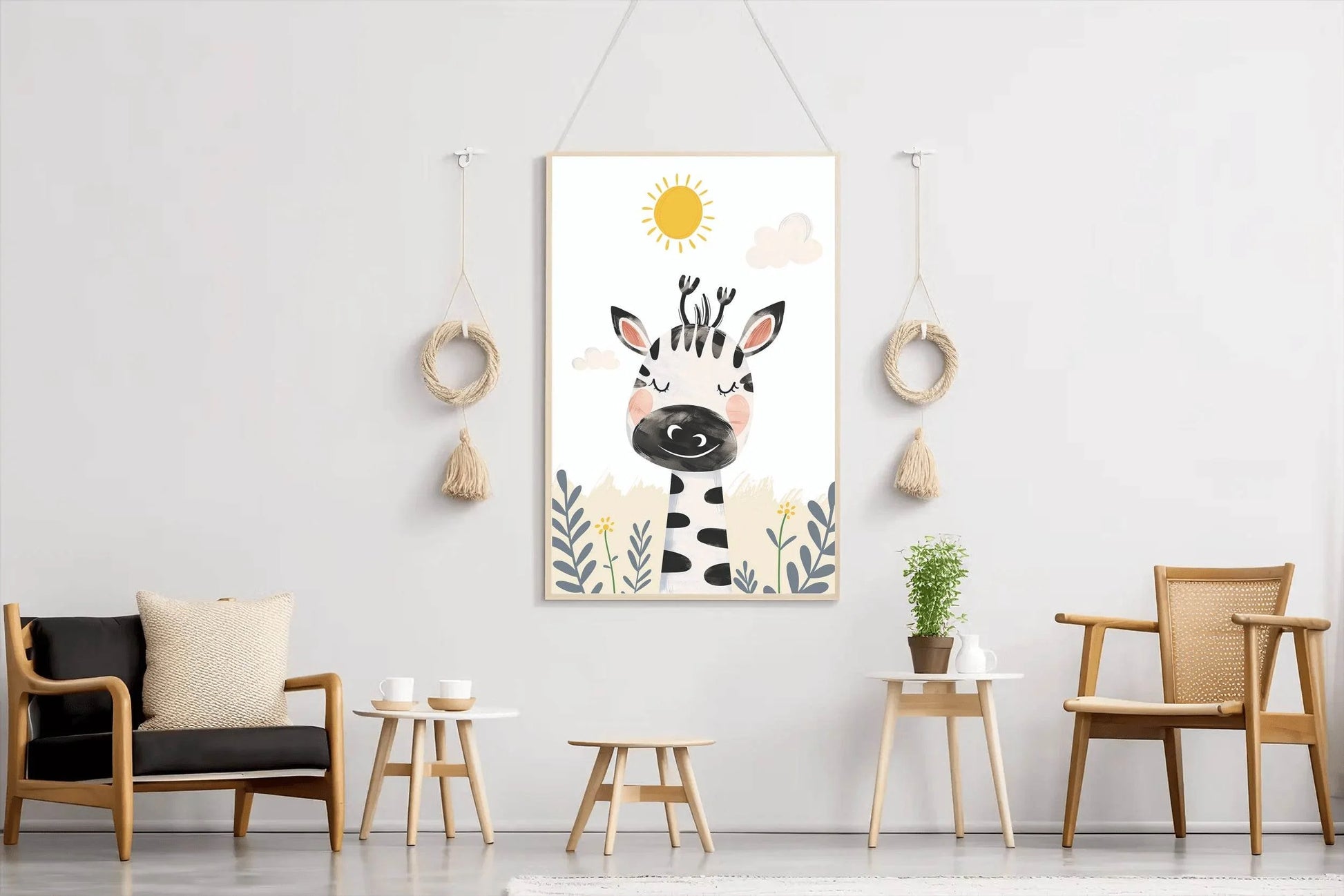 Cute Zebra Nursery Decor Image Kids Wall Art - beink online art store