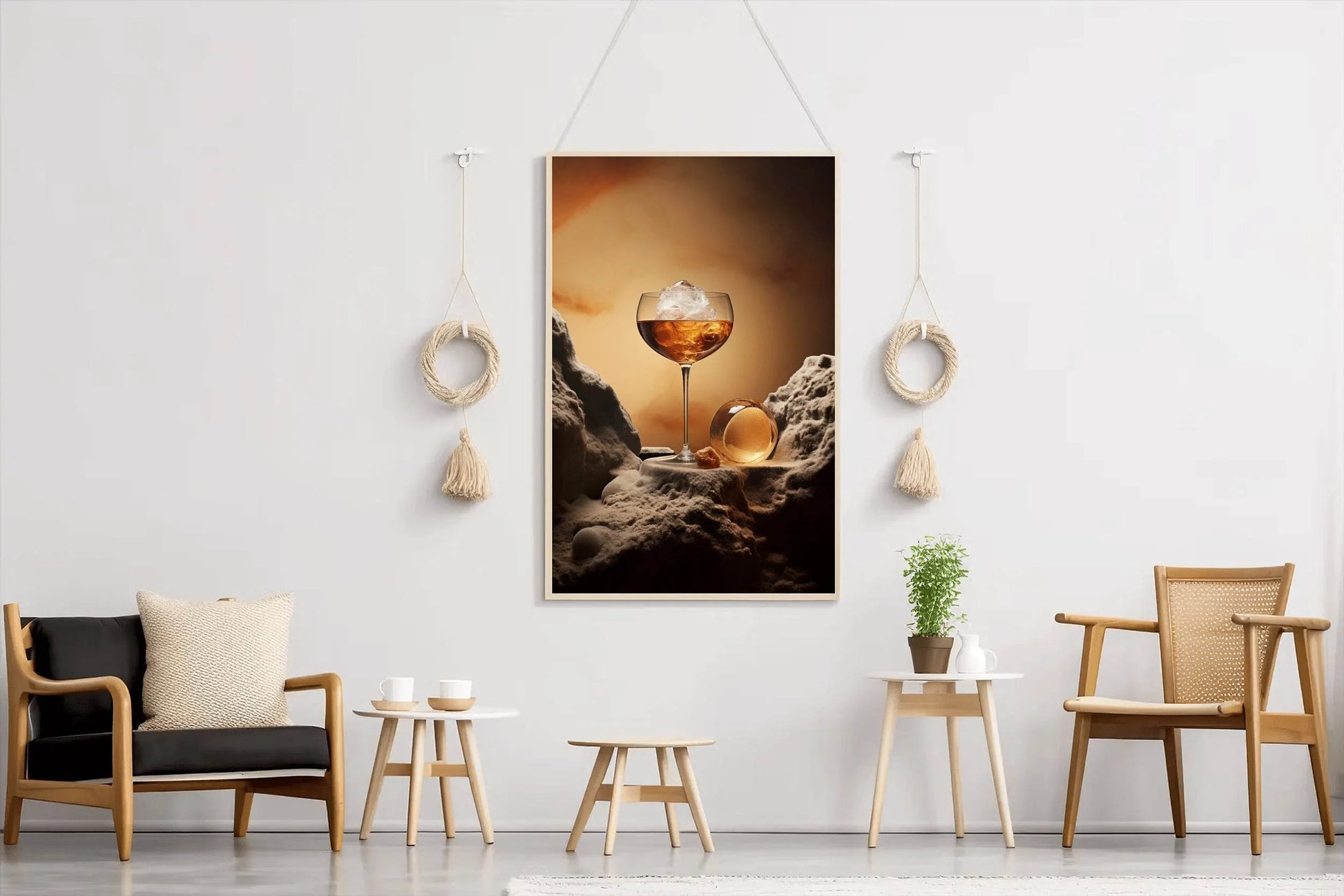 Splash Whiskey On Ice Wall Art - beink online art store