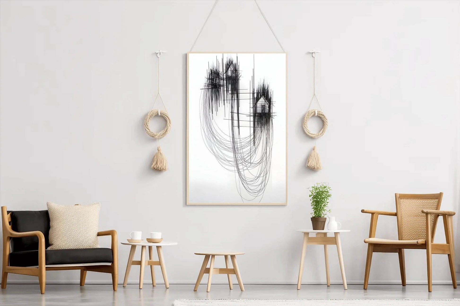 Ink-Drawn Cityscape Modern Wall Art - beink online art store