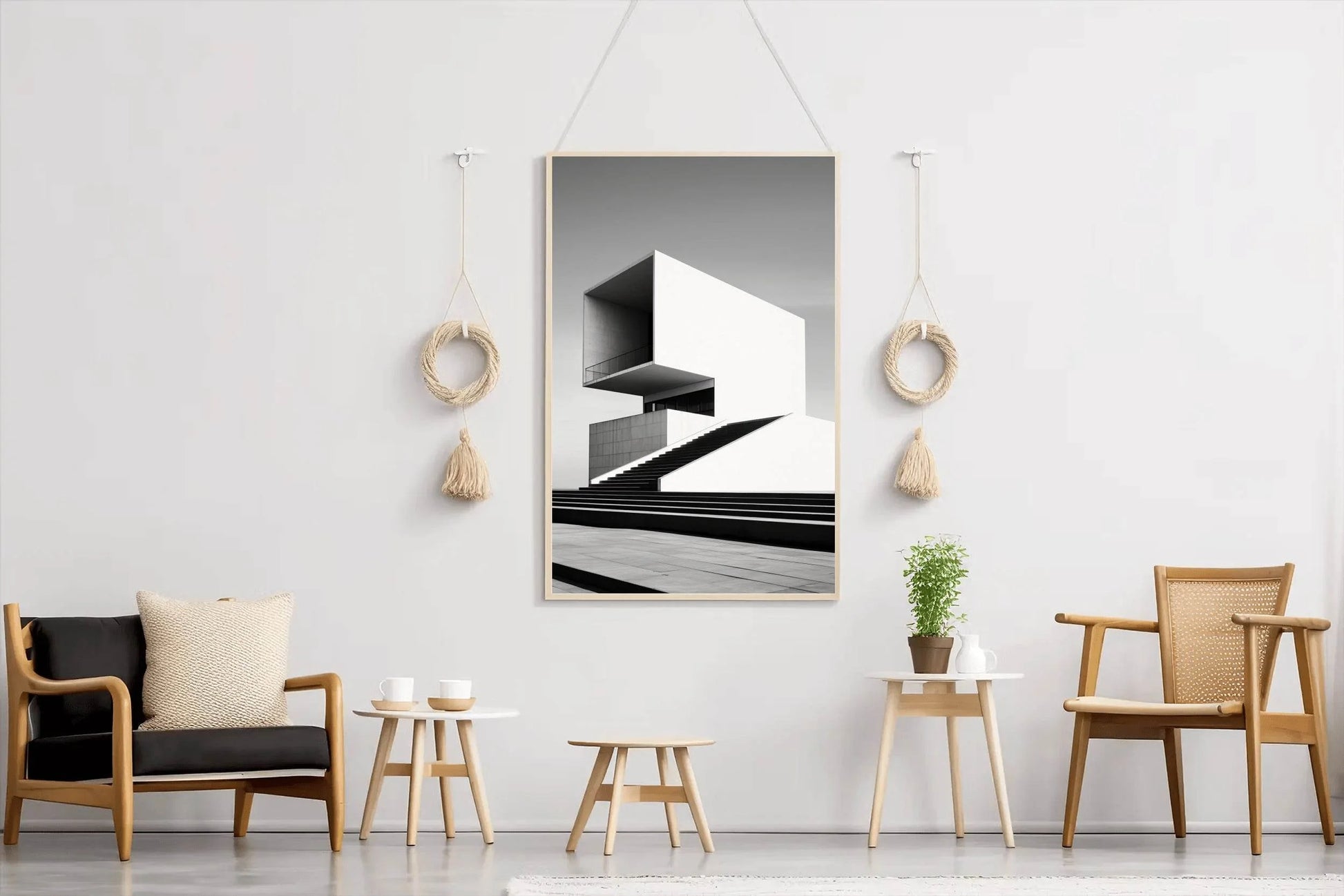 Black And White Villa Wall Art - beink online art store