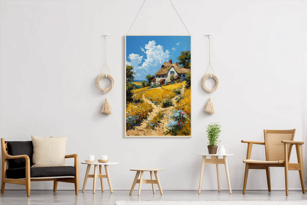 Painting Dirt Road In The Field Wall Art - beink online art store