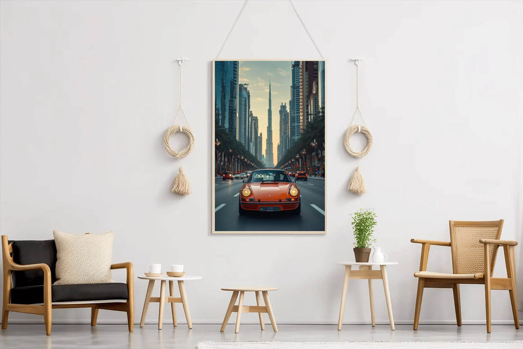 Driving Porsche In The City Wall Art - beink online art store