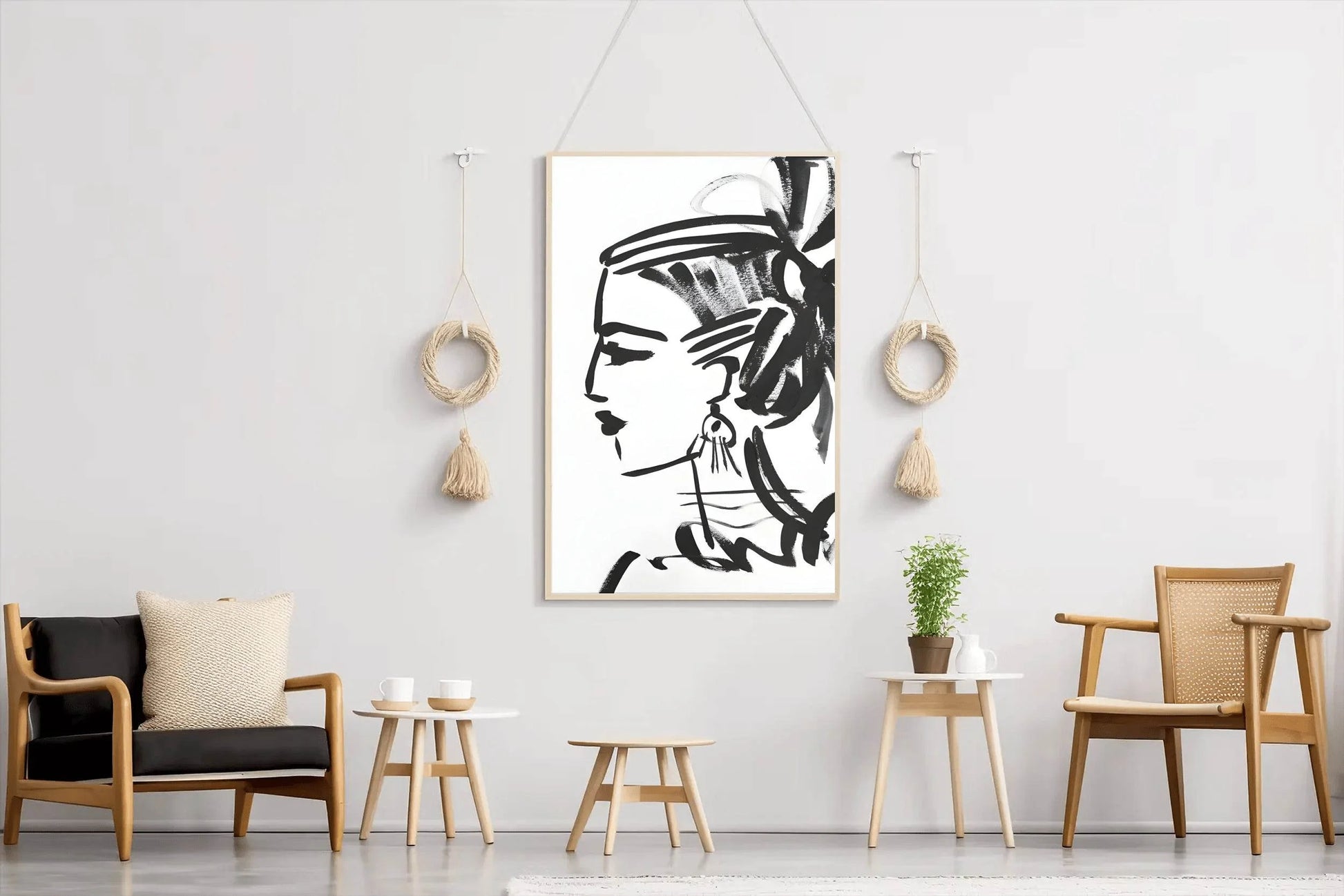 Elegant Silhouette- A Graceful Woman Wall Art - beink online art store