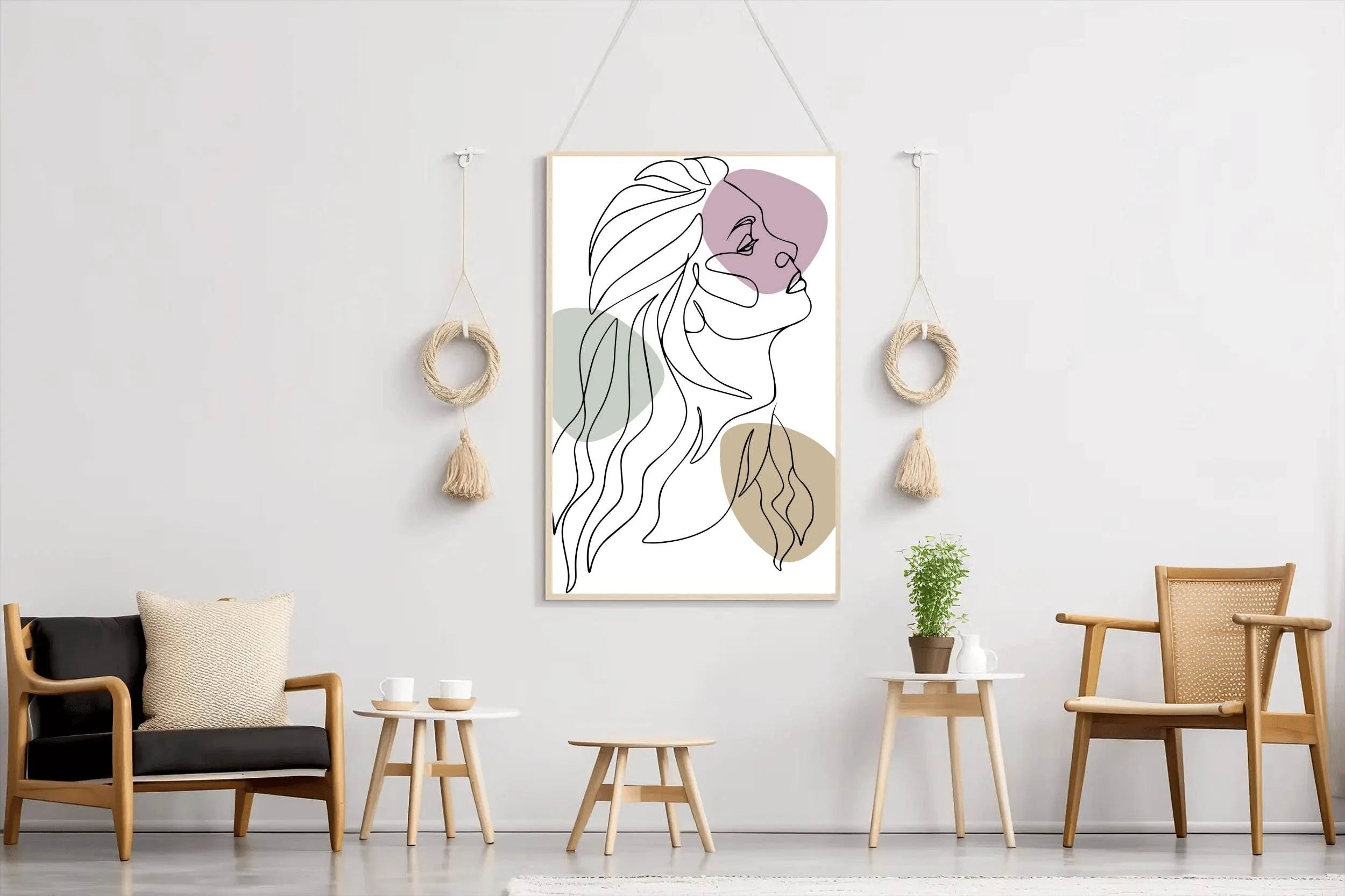 Woman With Long Hair Wall Art - beink online art store