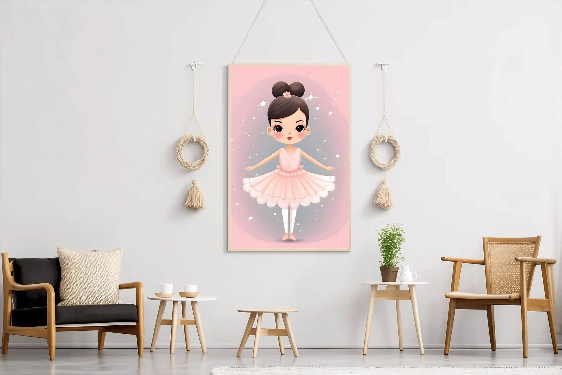 Little Ballerina illustration Wall Art - beink online art store