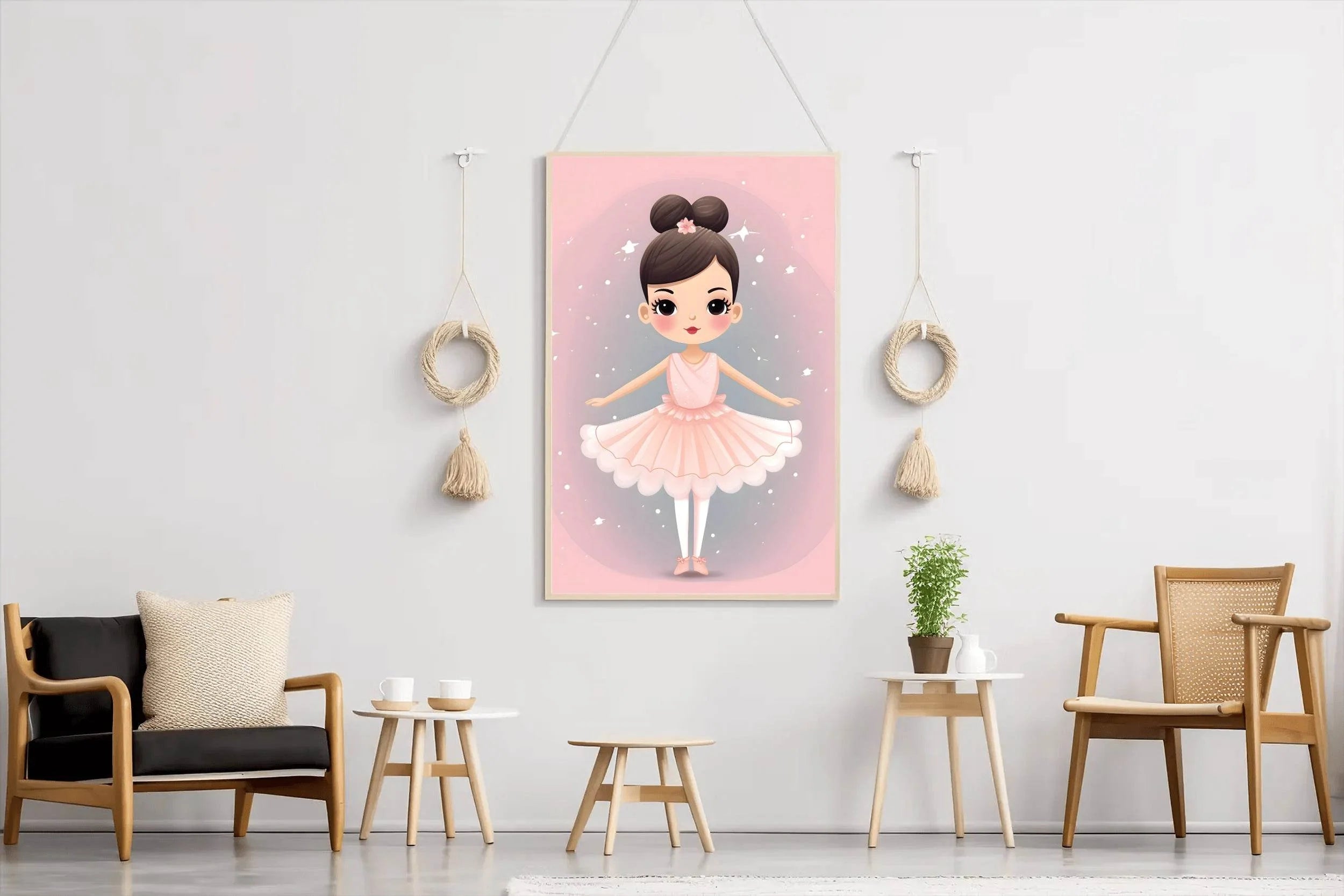 Little Ballerina illustration Wall Art - beink online art store