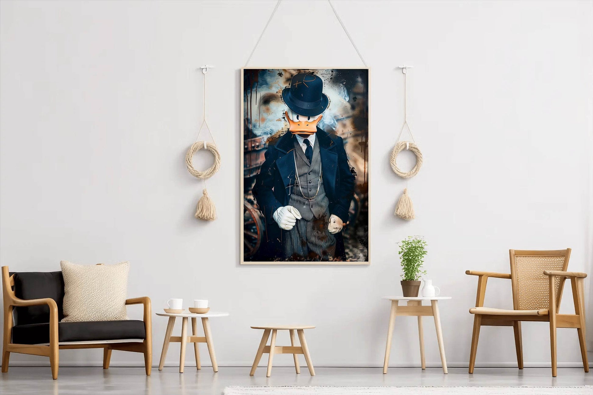 Donald Duck Cartoon Wearing Tuxedo Wall Art - beink online art store