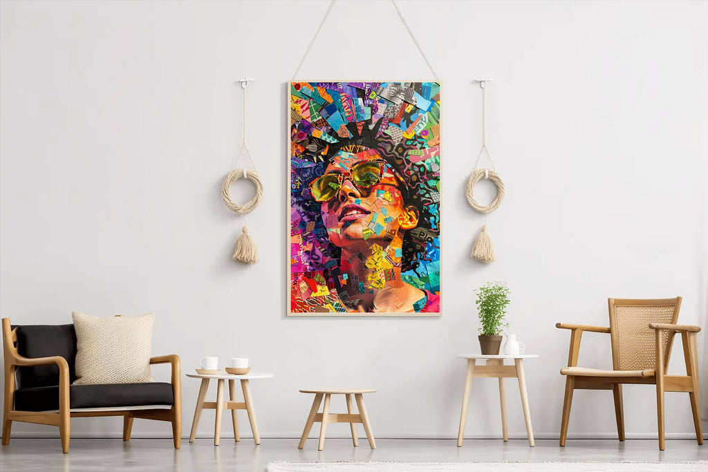Autism Colorful Female Face Digital Art - beink online art store