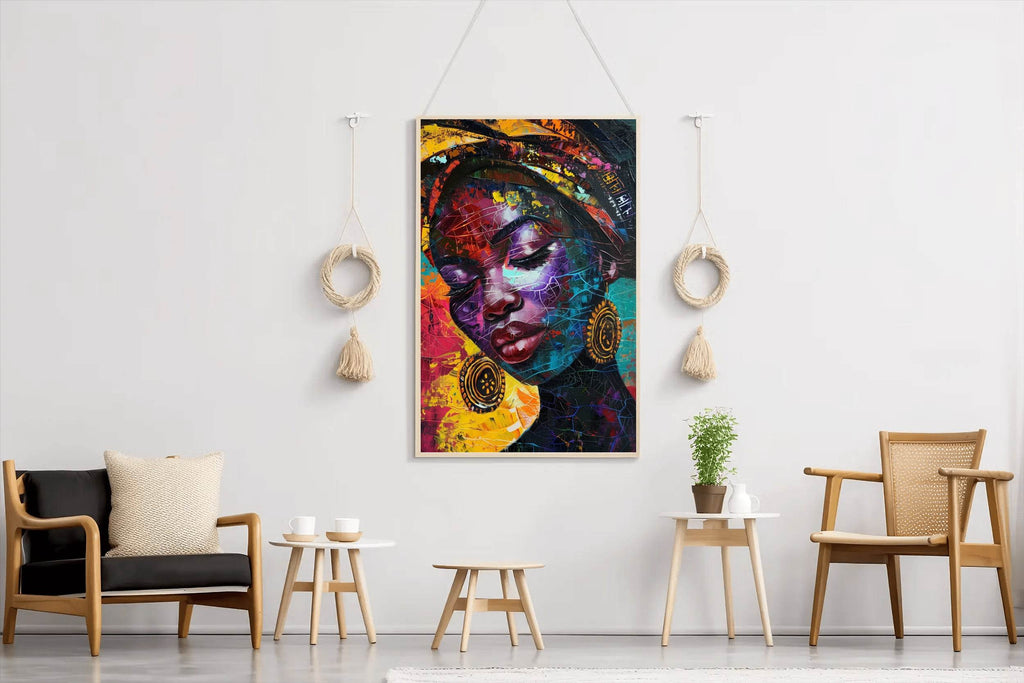 Maasai African Woman Wall Art - beink online art store