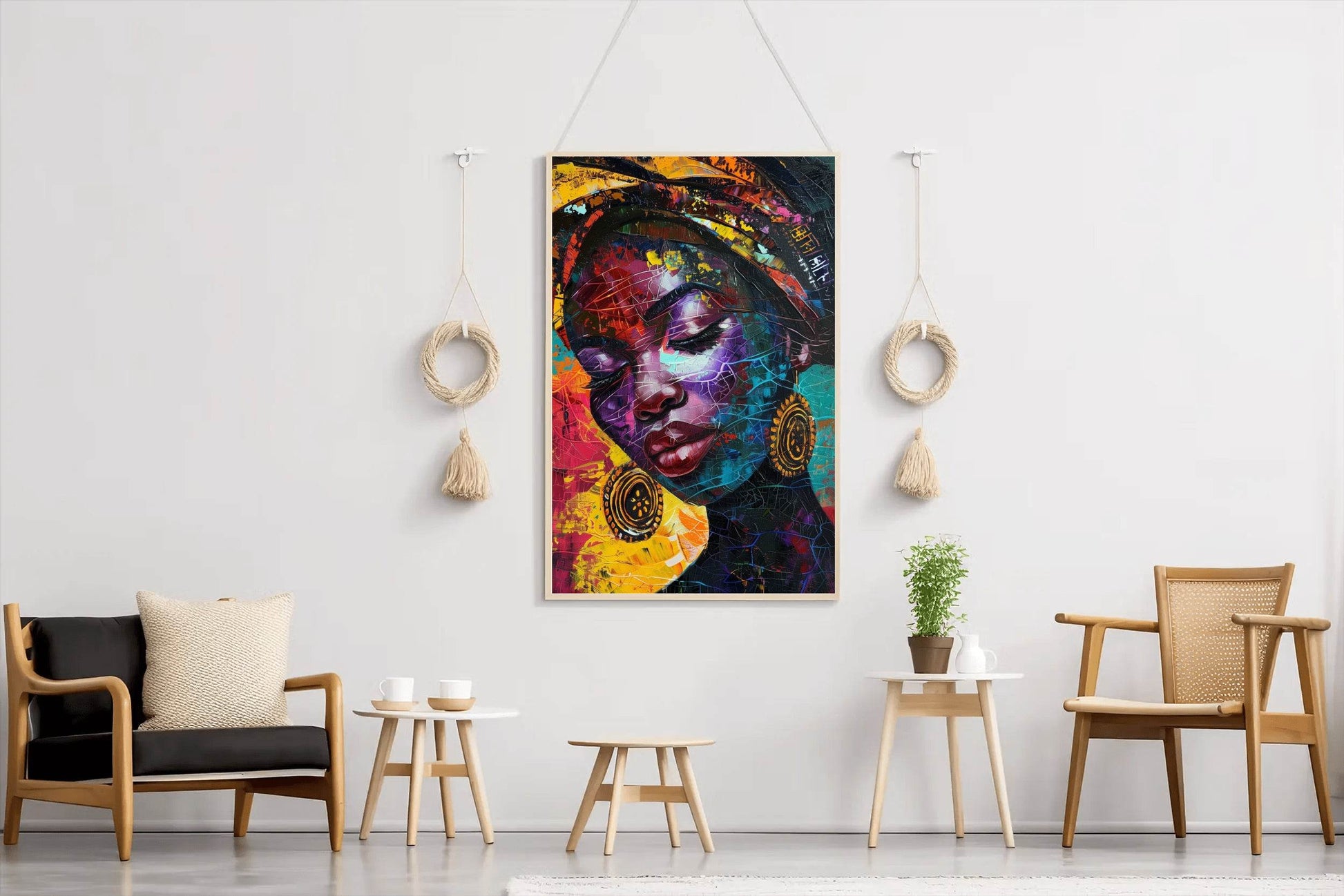 Maasai African Woman Wall Art - beink online art store