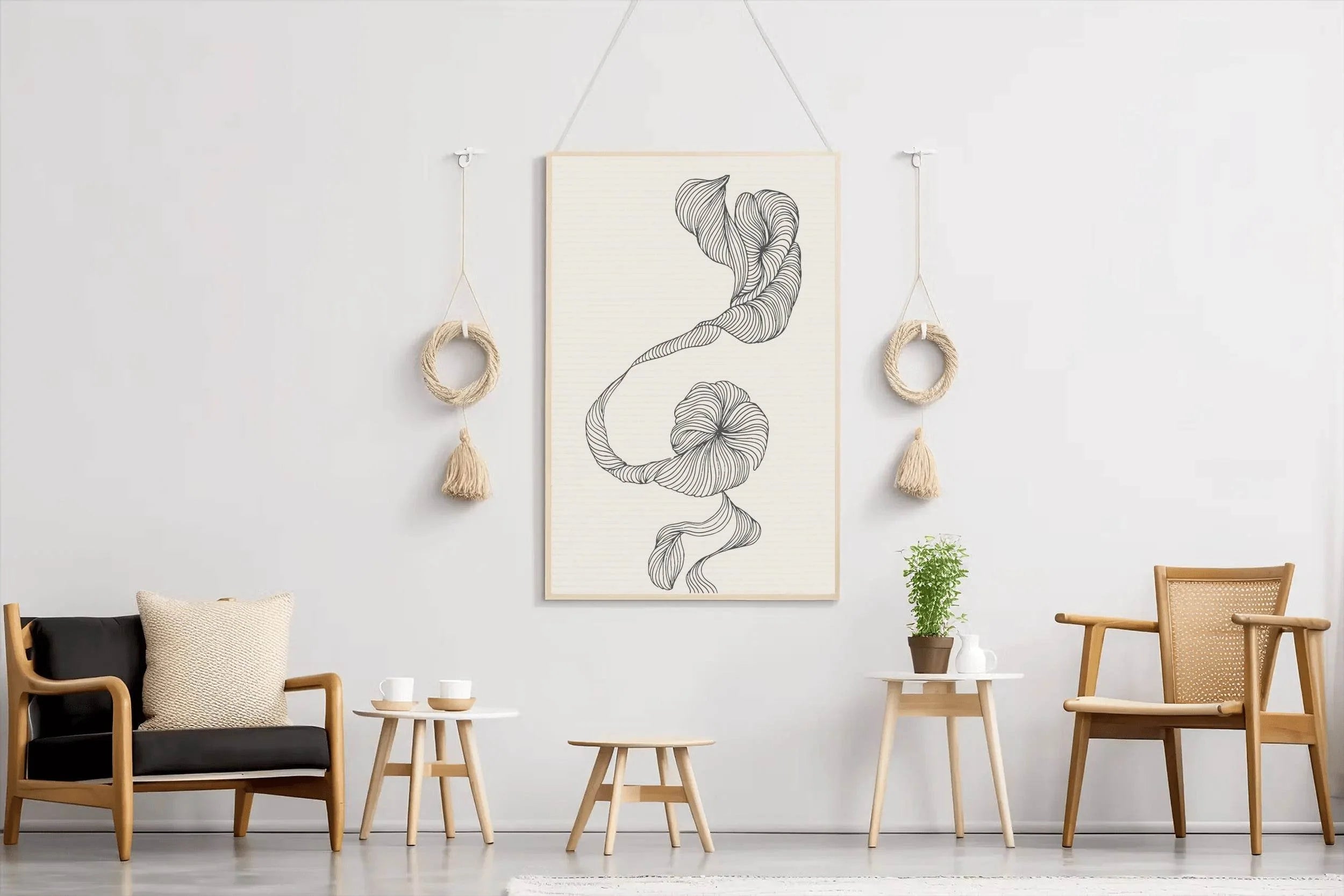 Minimal Seaweed Design Wall Art - beink online art store