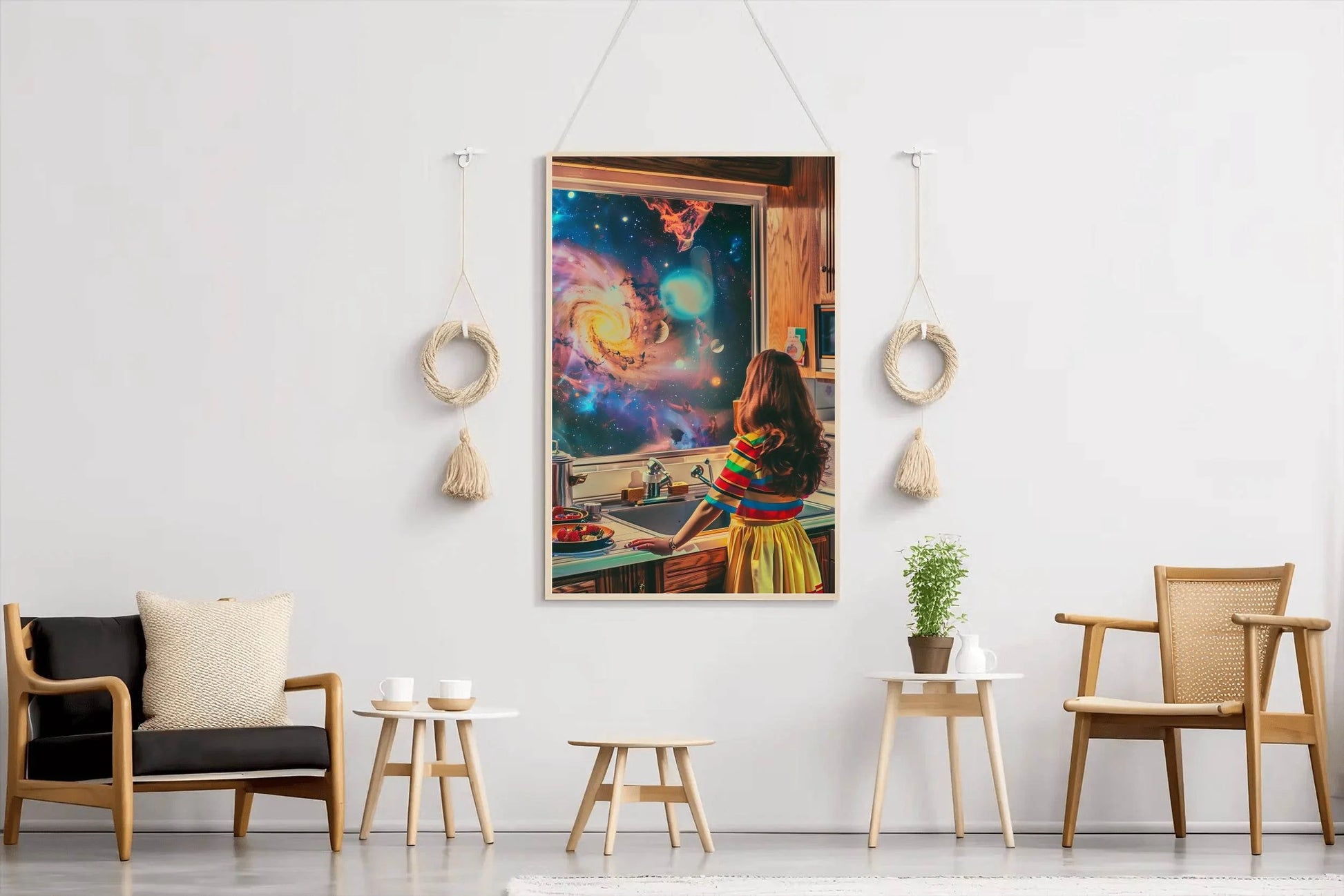 The View of The Galaxy From The Window of The House Wall Art - beink online art store