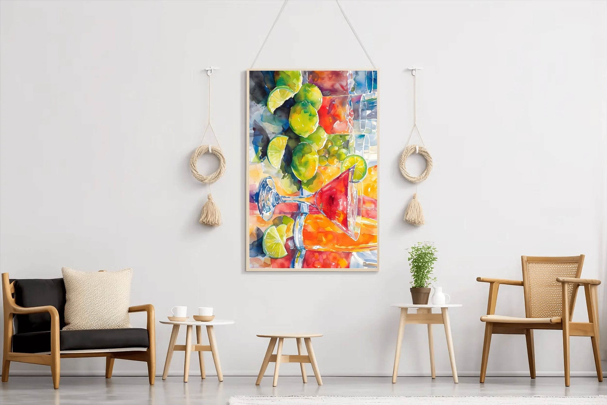 Fruit Wocktail Watercolor Painting Art - beink online art store