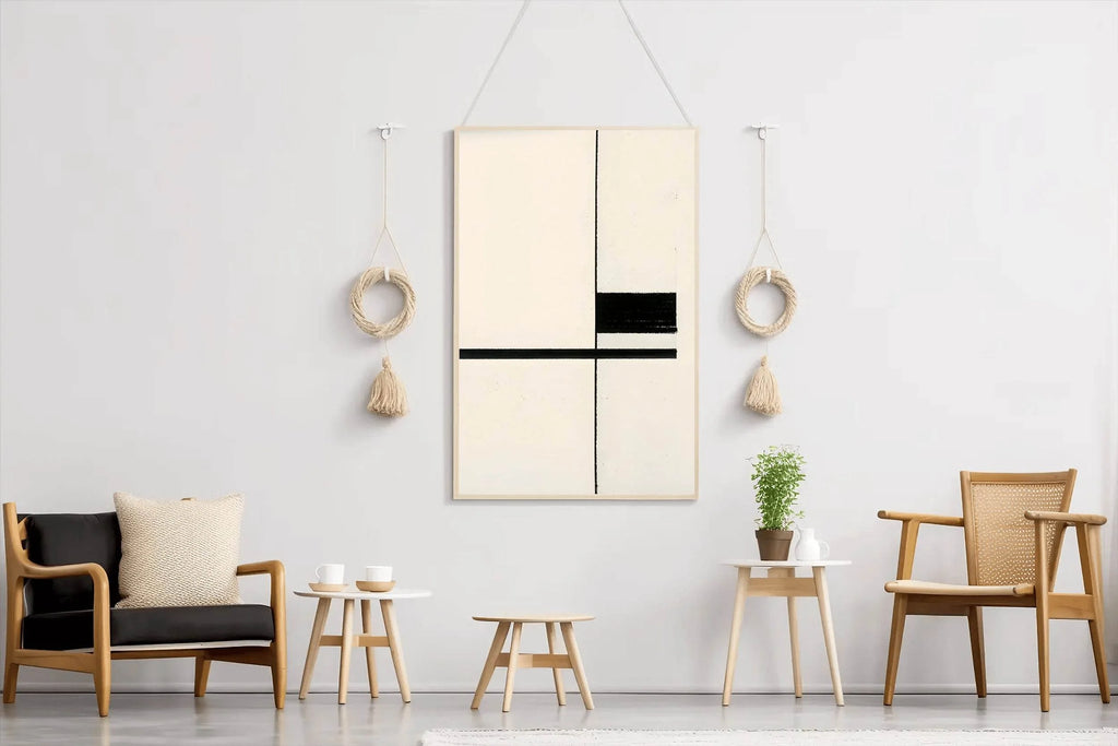 Black Mondrian Composition Wall Art - beink online art store