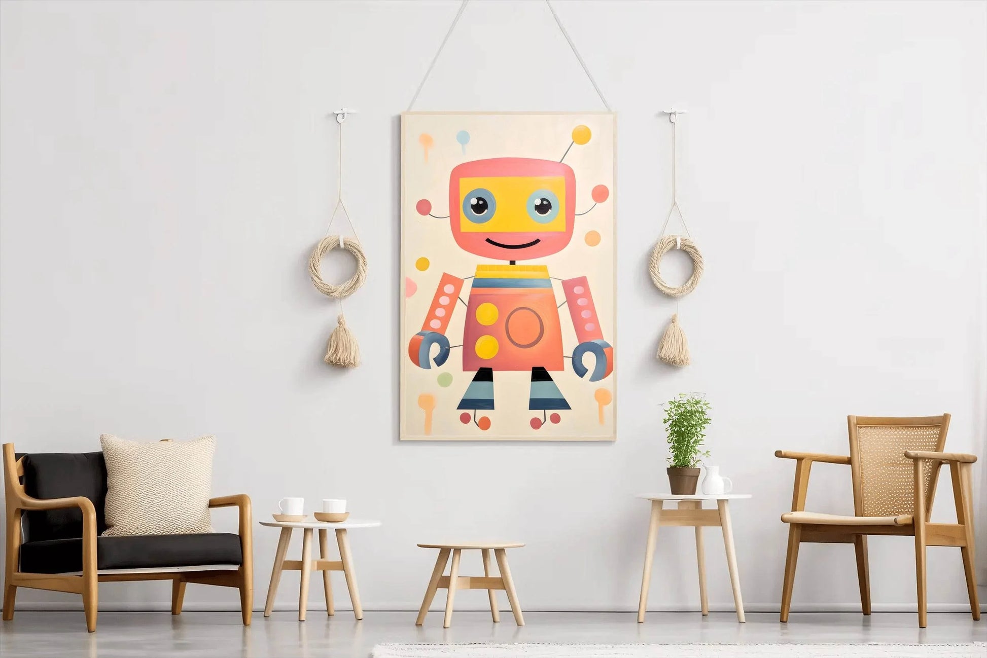 Cute Cartoon Robot in Flat Style - beink online art store