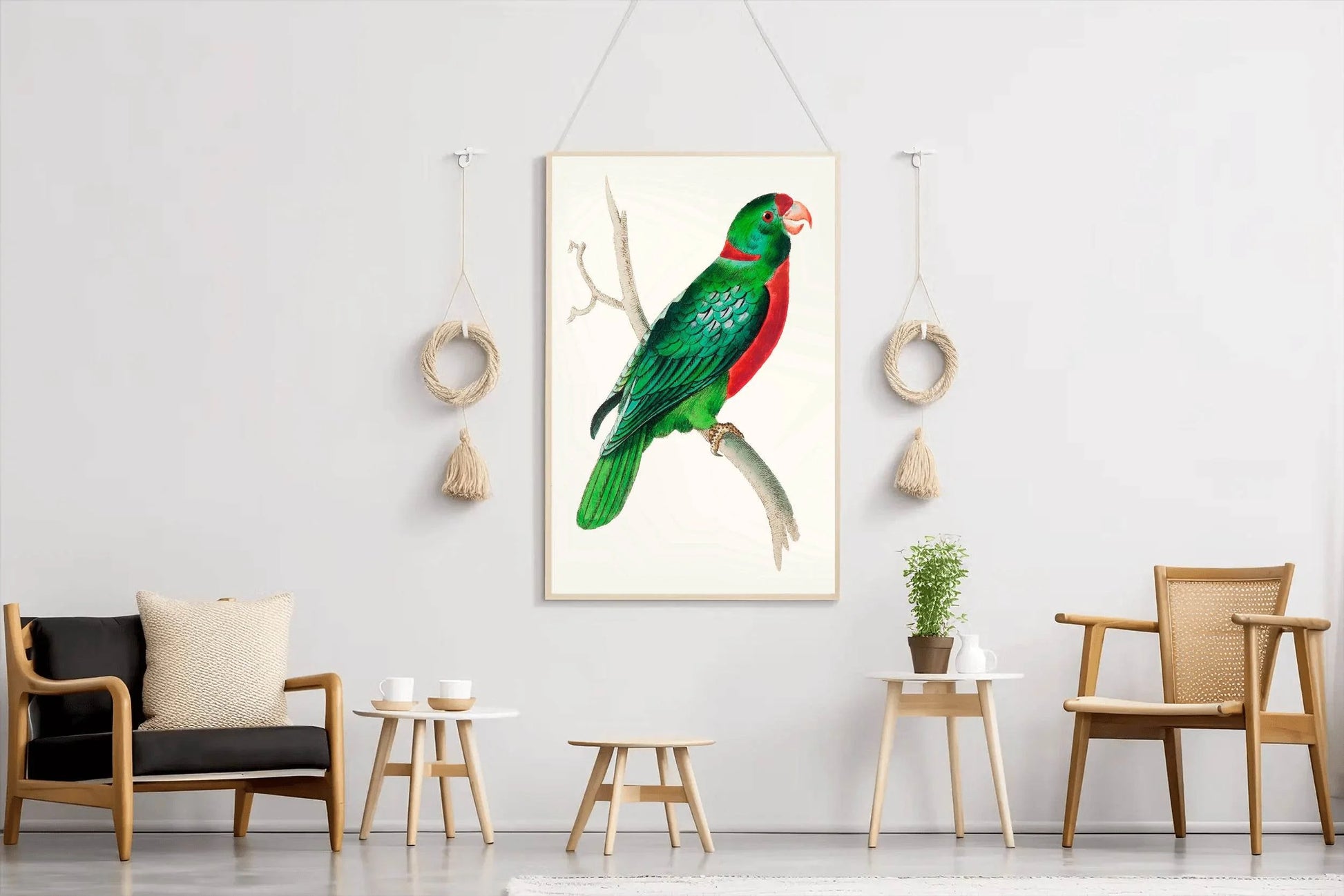 Watorcolor Painting of Green Parrot Wall Art - beink online art store