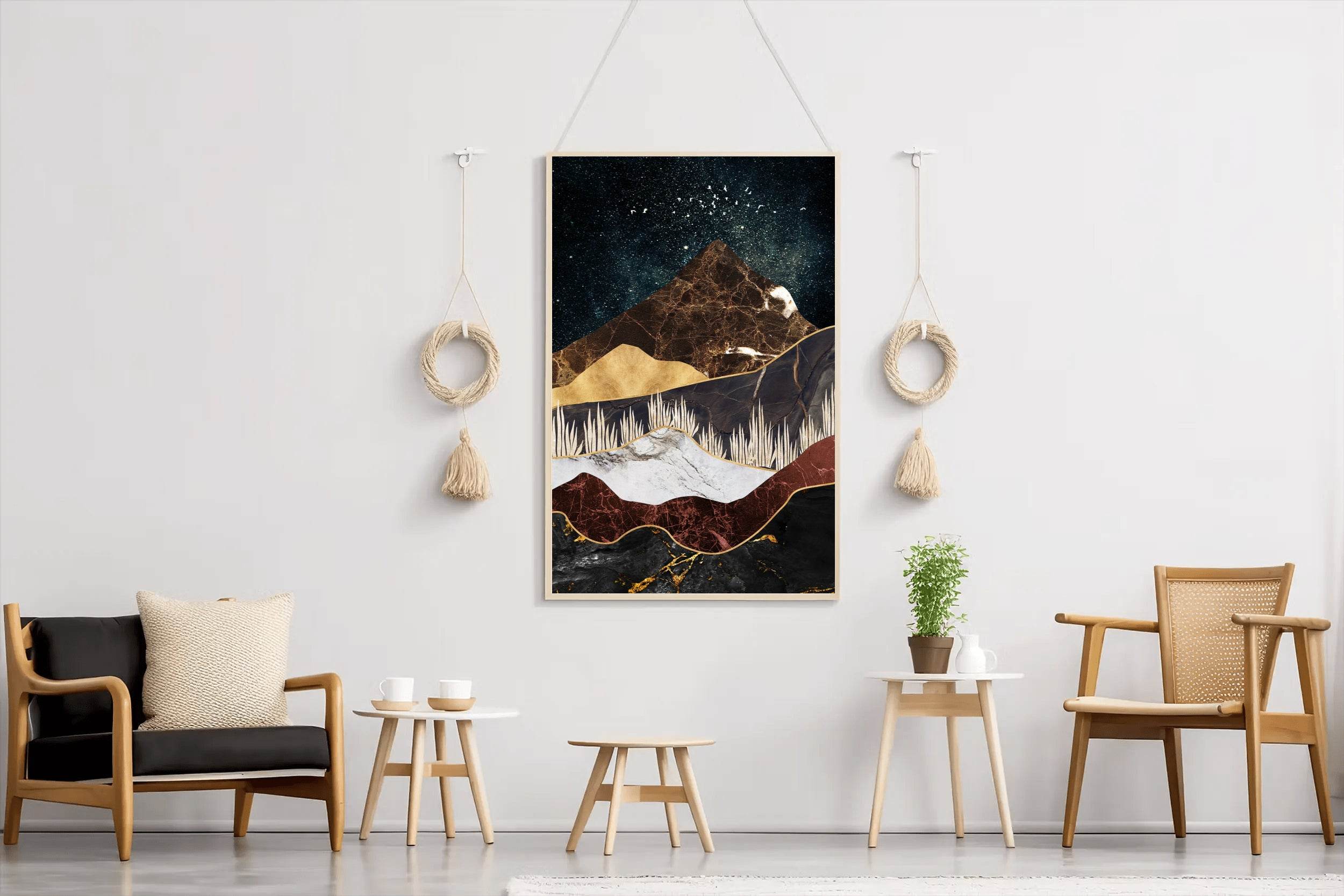 Marbled Mountain Modern Wall Art - beink online art store