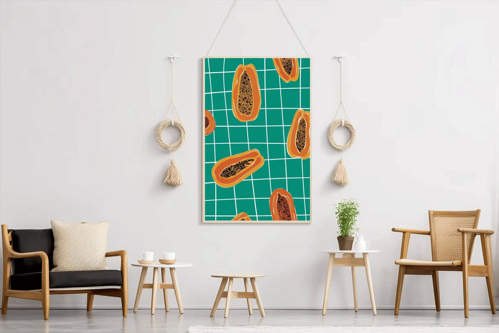 Painting Papaya Fruit Pieces - beink online art store
