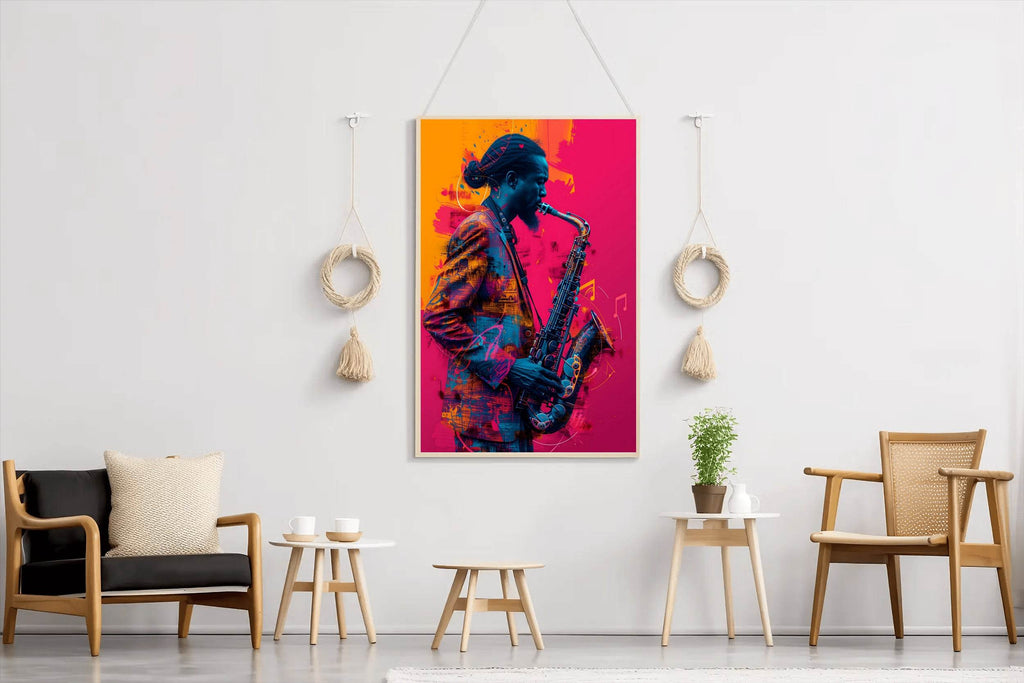 Saxophone Player Wall Art - beink online art store
